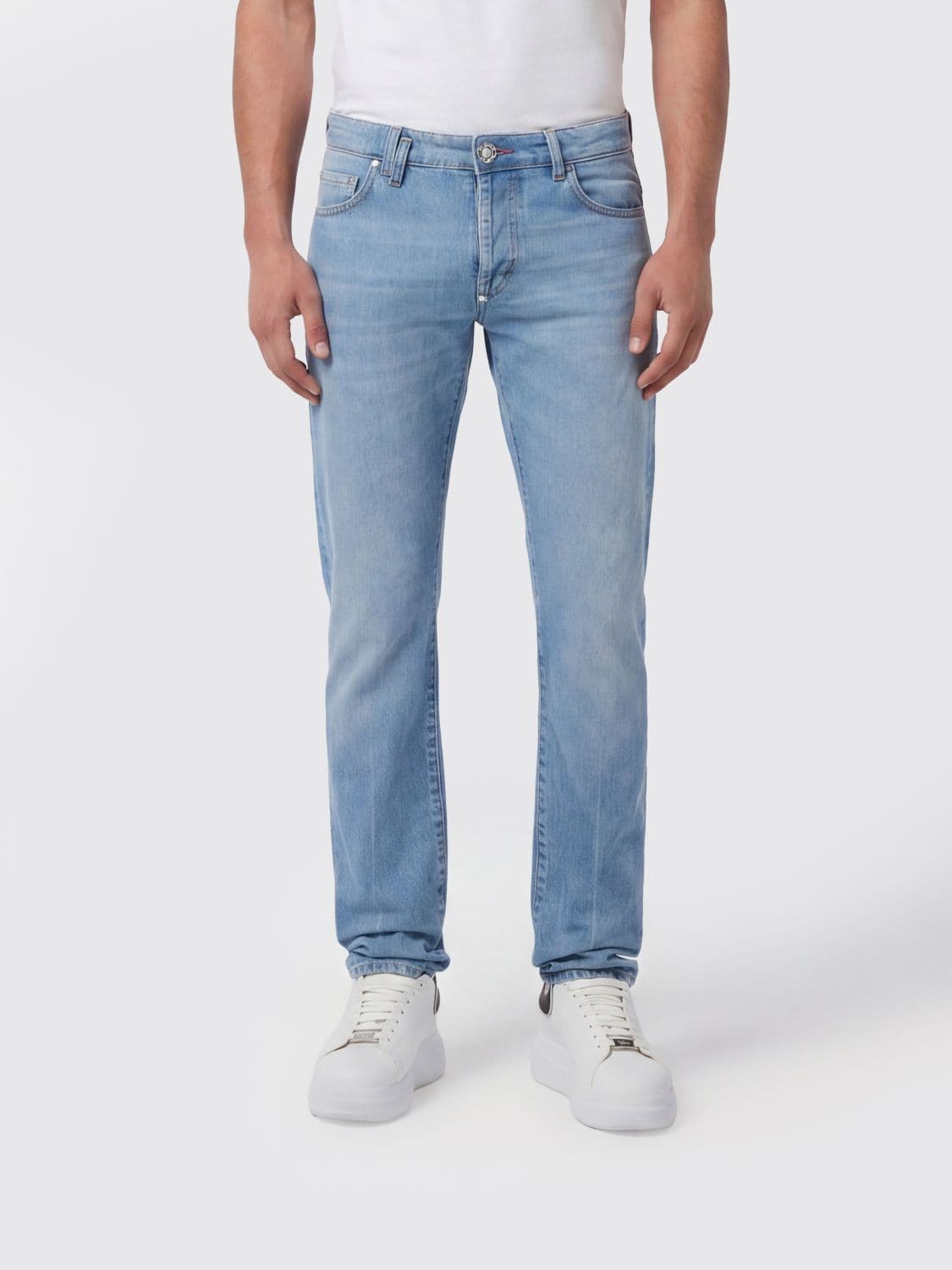 Philipp Plein Cotton Denim Slim Fit Jeans