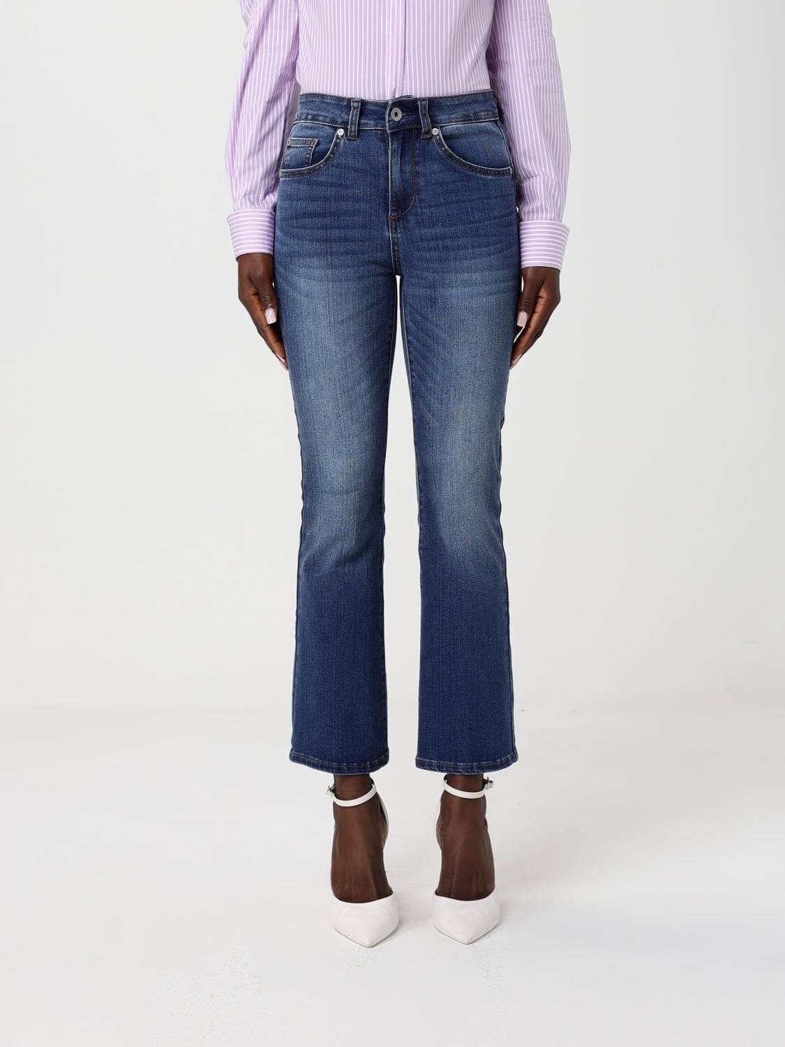 Liu Jo Cotton Denim Flared Jeans