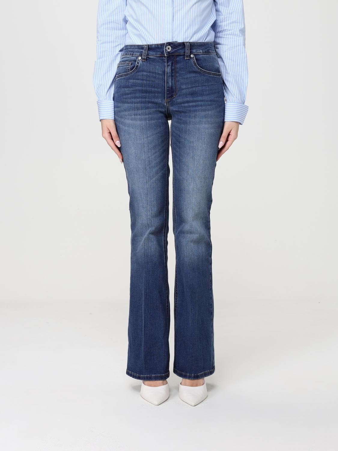 Liu Jo Cotton Denim Flared Jeans