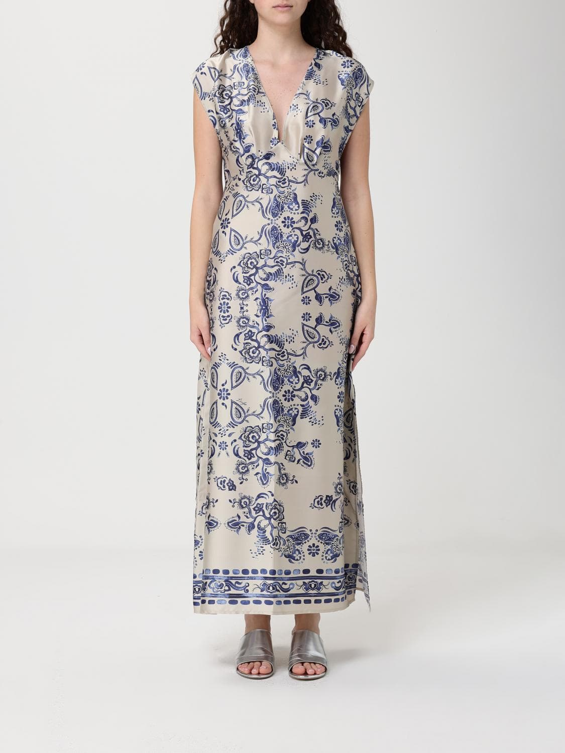 Liu Jo Printed satin midi dress