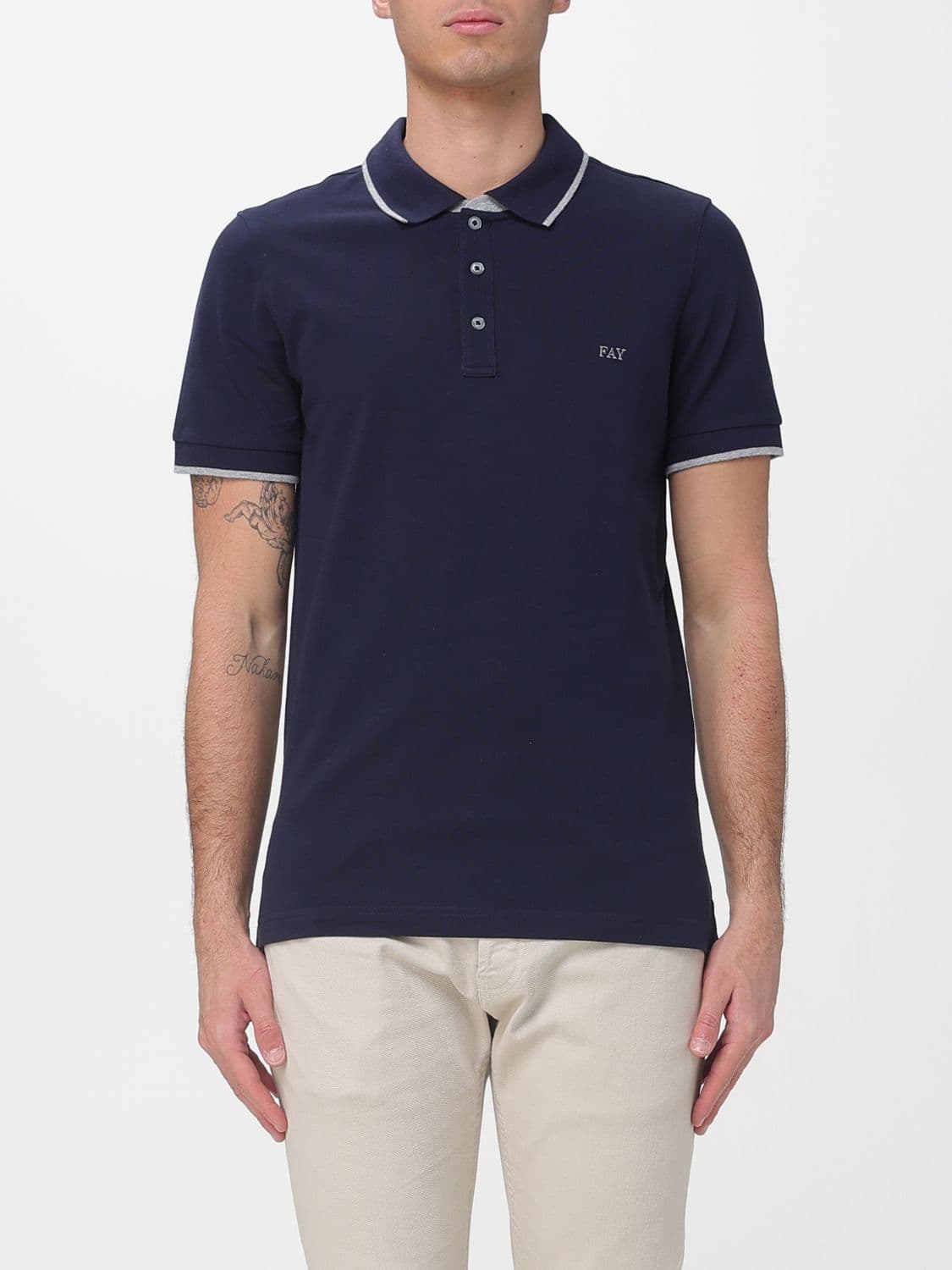 Fay Cotton polo shirt with logo