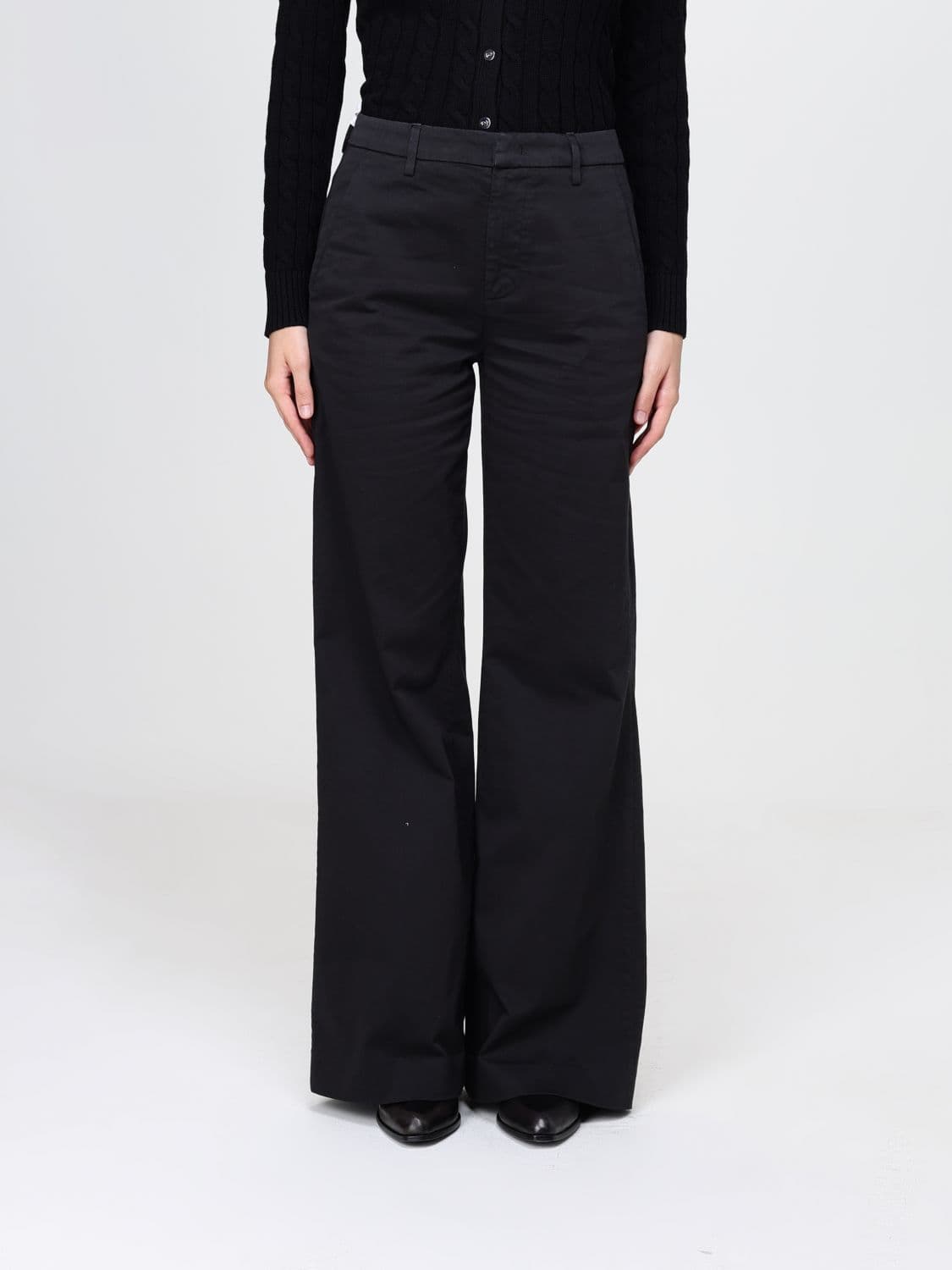 Dondup Wide Leg Cotton Trousers · 40