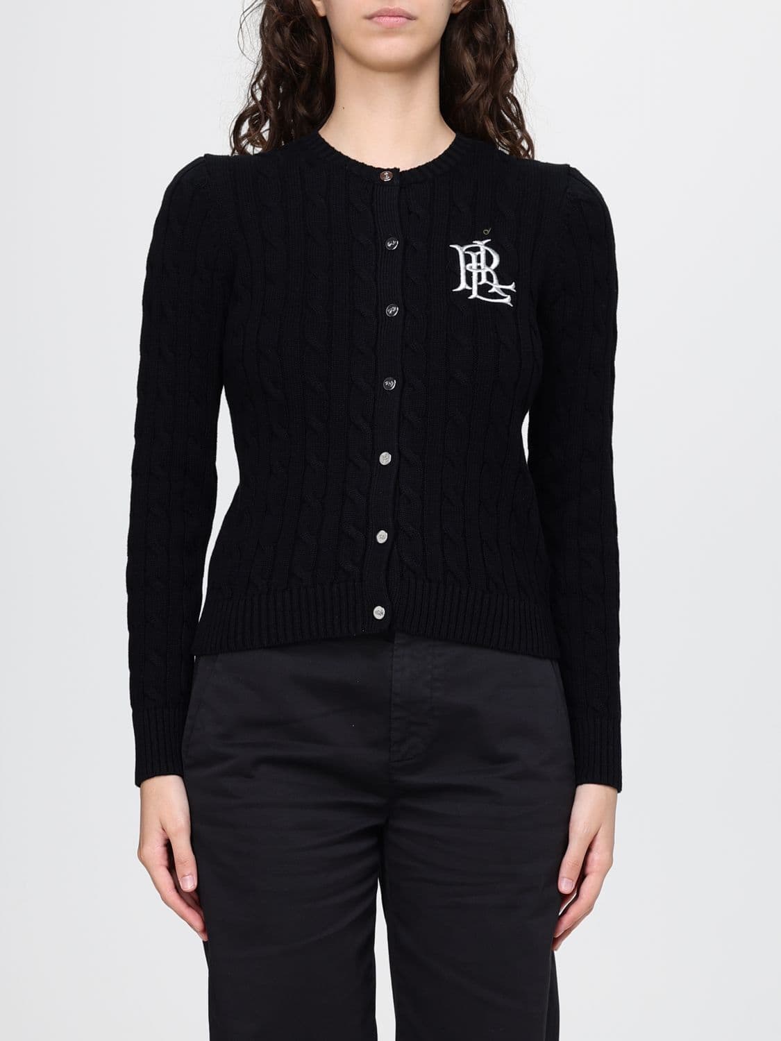 Ralph Lauren Cotton Crew Neck Cardigan With Logo