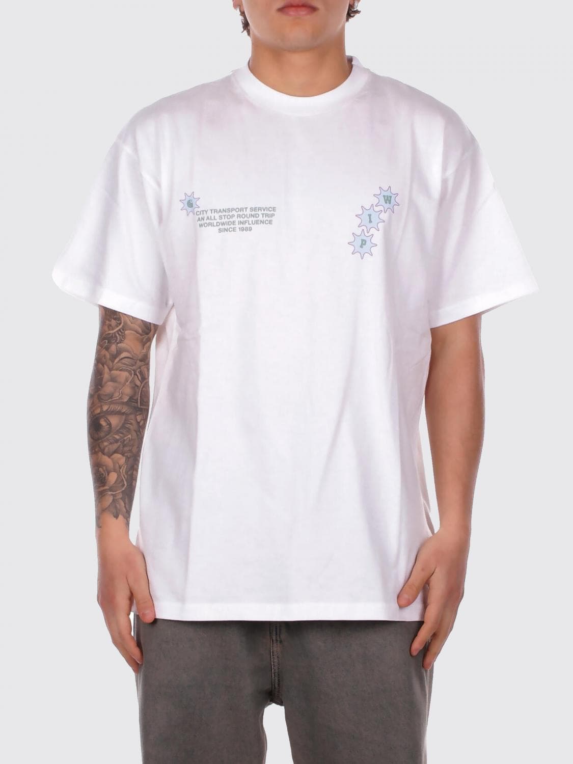 Carhartt Wip Cotton T-shirt with Logo Print · M