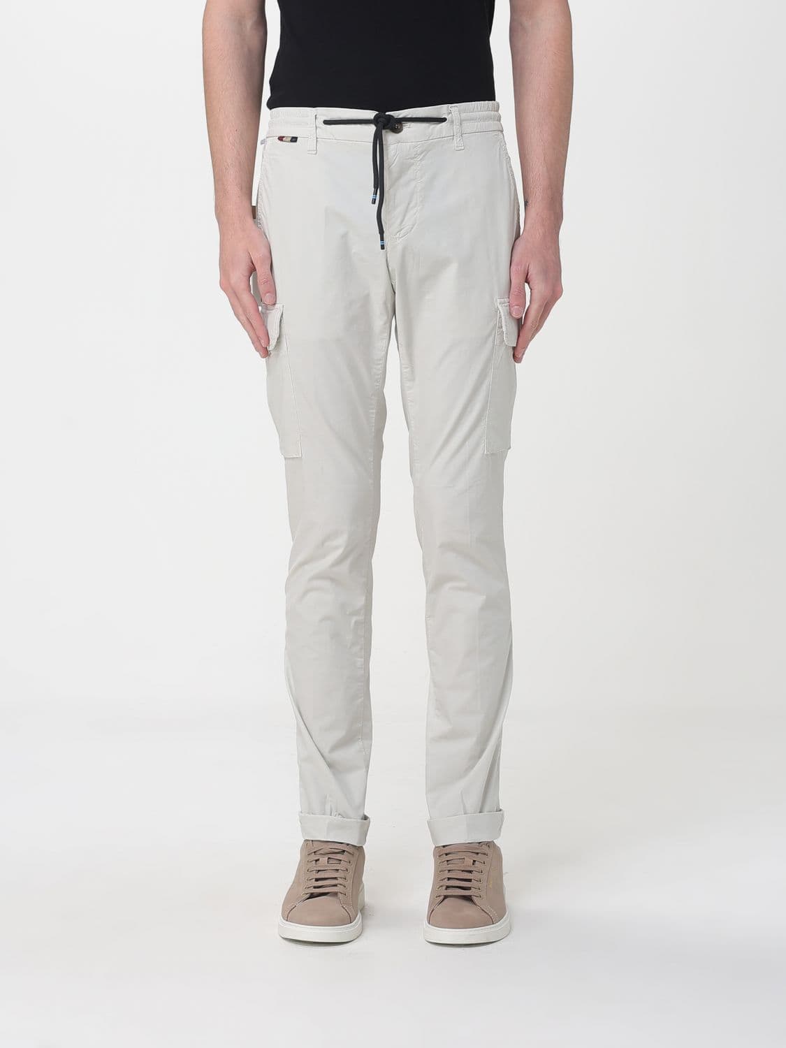 Mason's Cargo Trousers in Wool and Cotton Blend