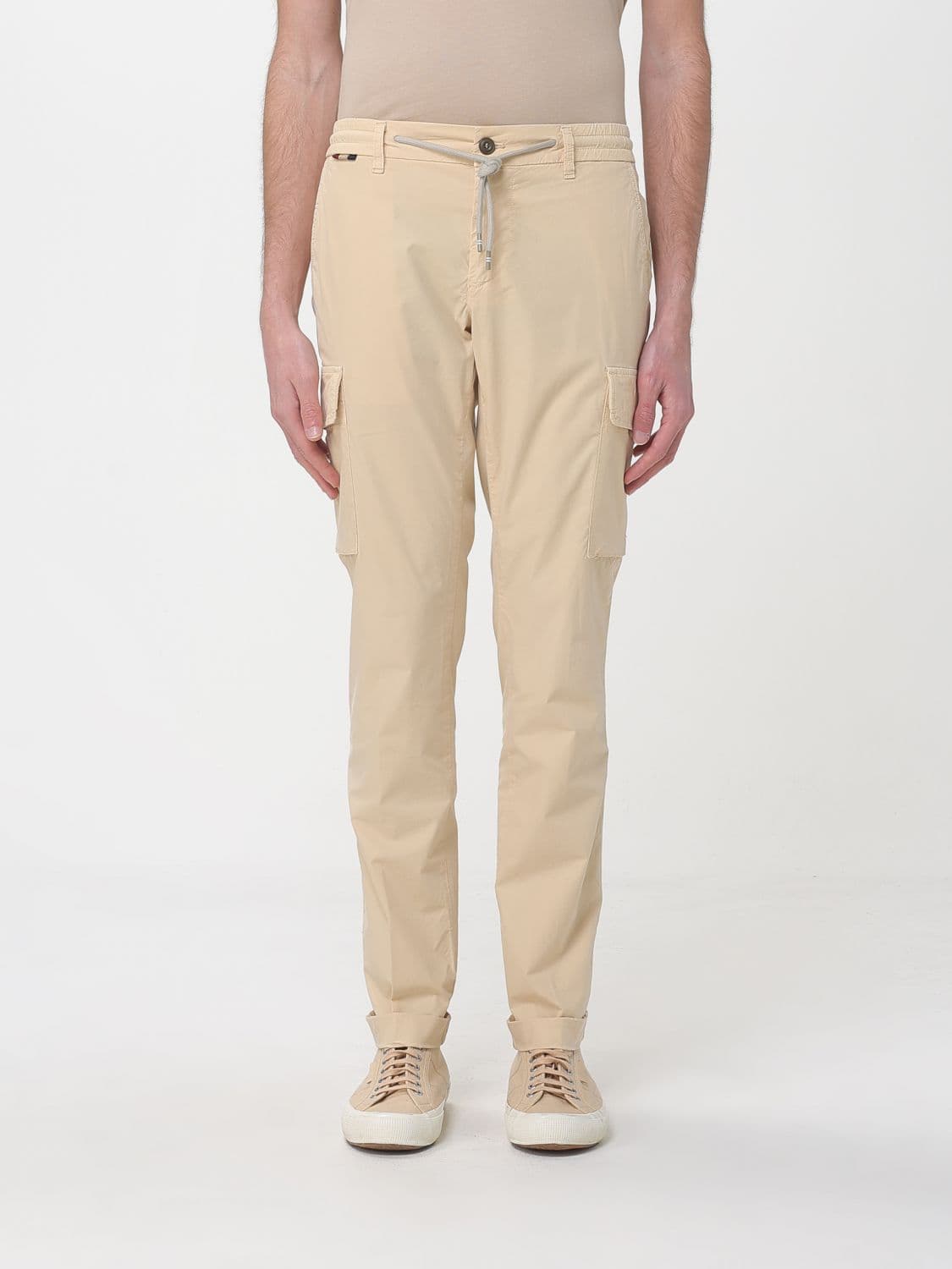 Mason's Cargo Trousers in Wool and Cotton Blend