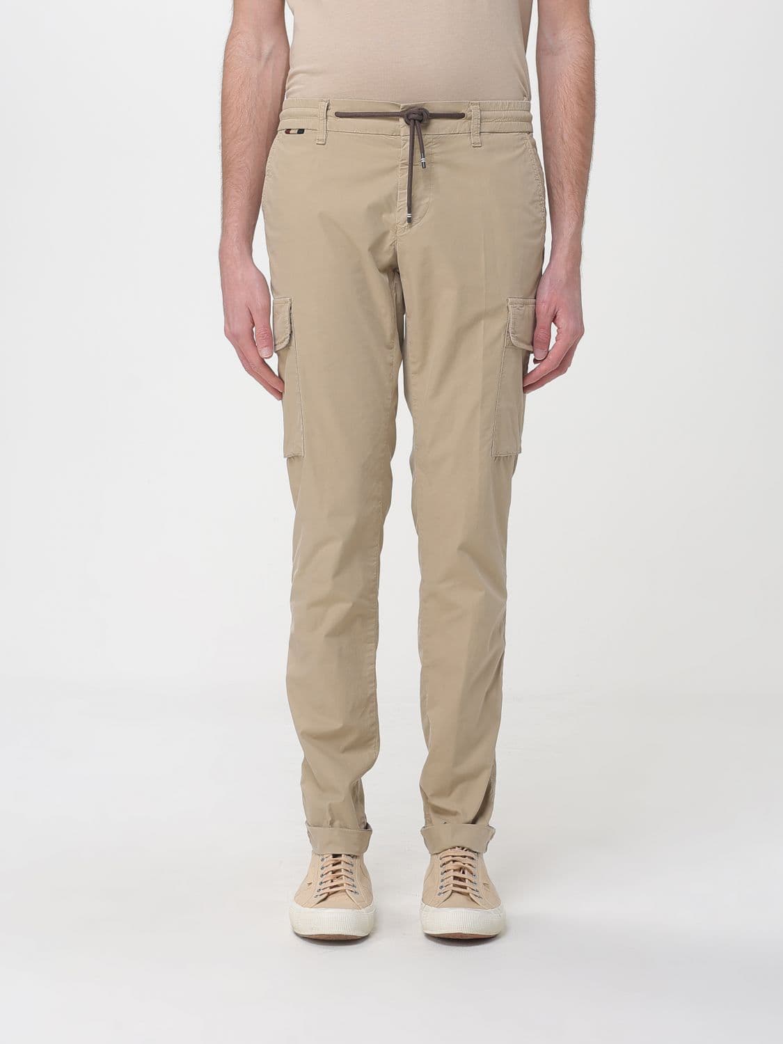 Mason's Cargo Trousers in Wool and Cotton Blend