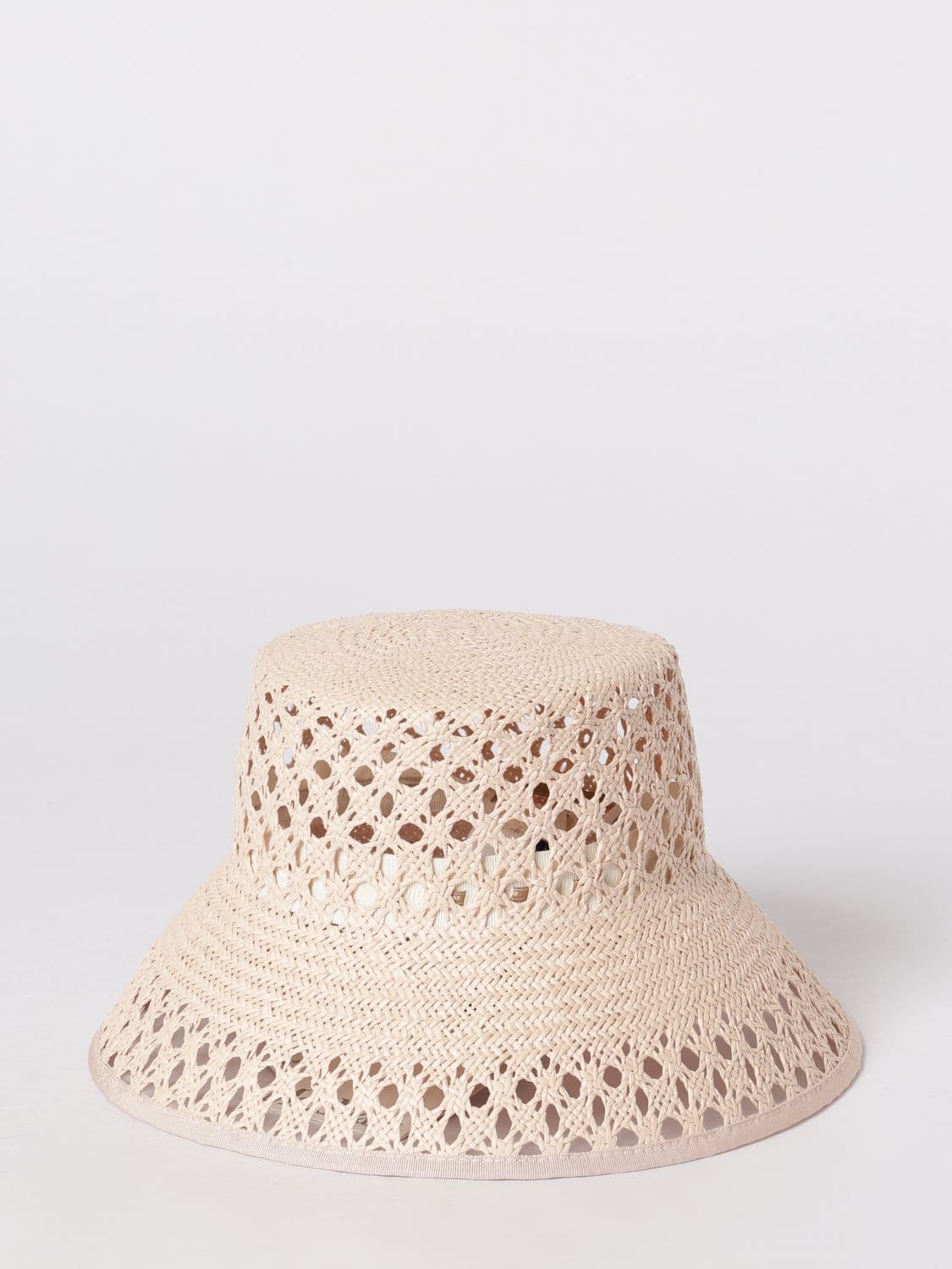 Max Mara Perforated Raffia Hat · 57