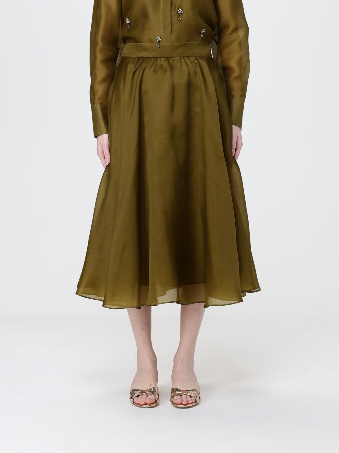 Max Mara Silk Organza Skirt