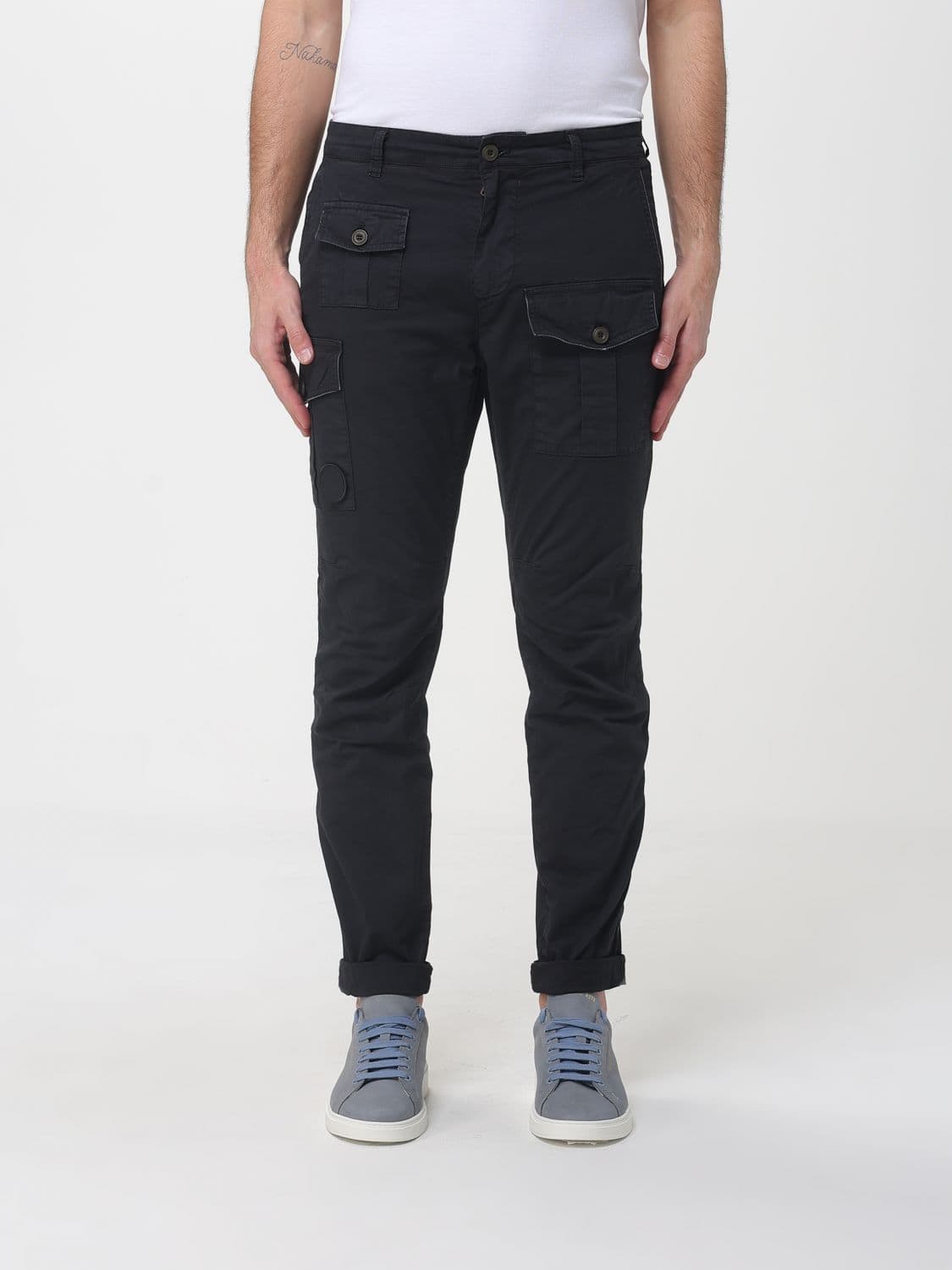 Mason's Stretch Cotton Cargo Trousers