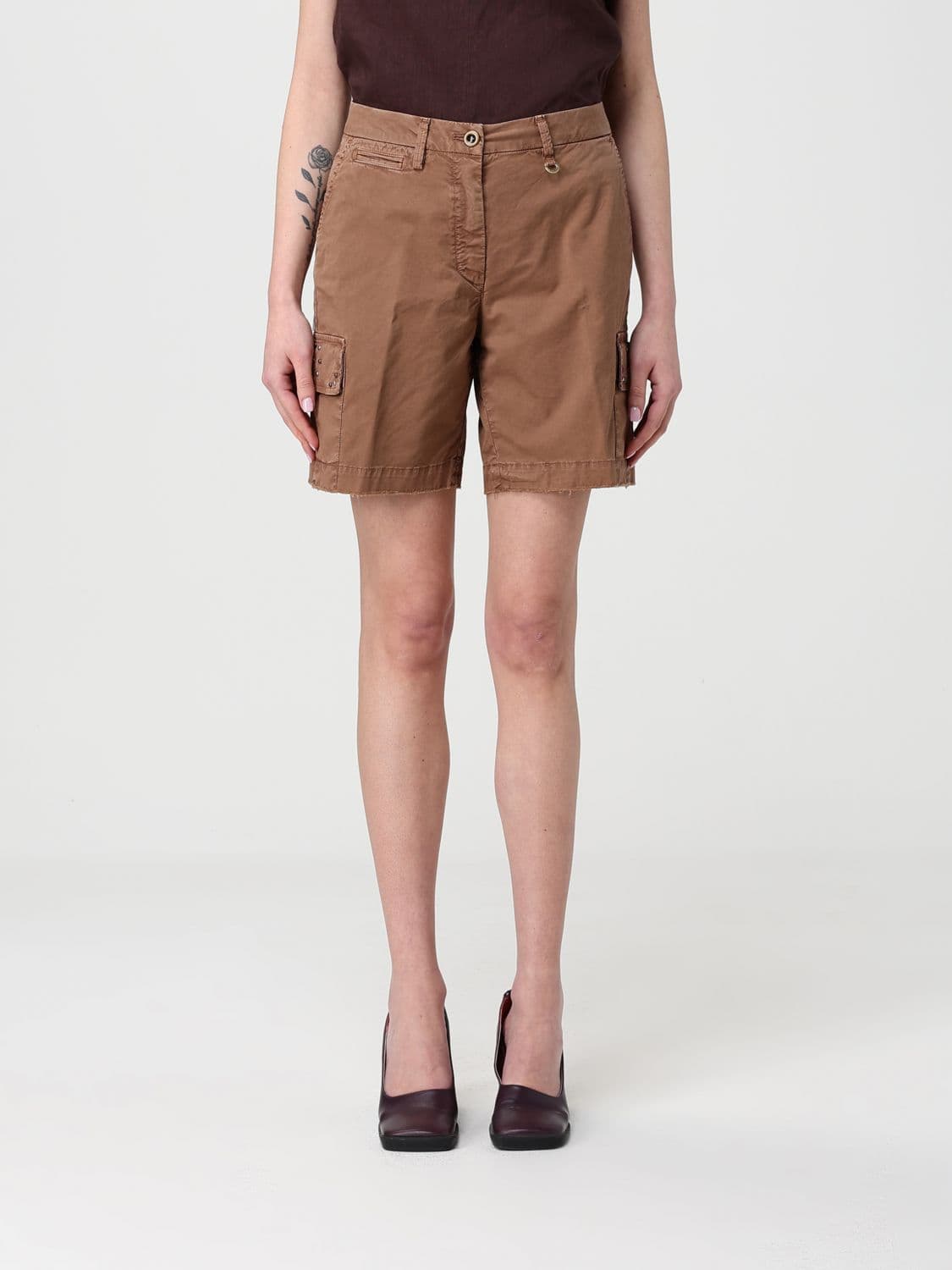 Mason's Cotton Cargo Shorts with Studs