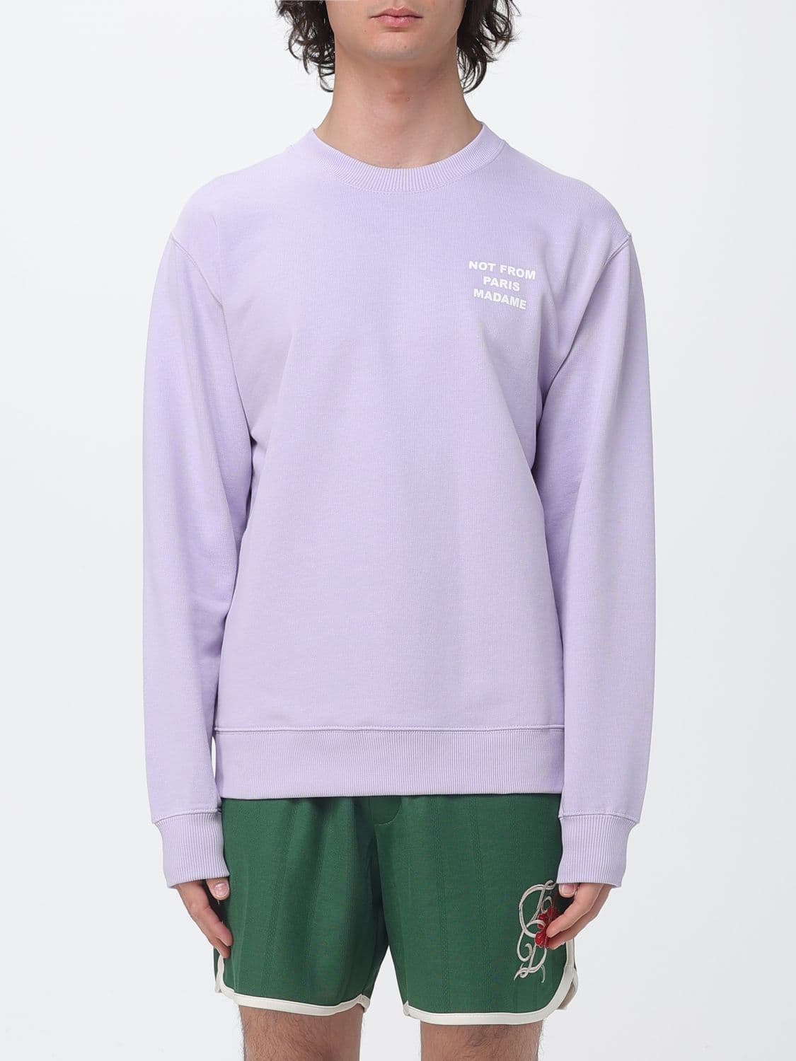 Drôle De Monsieur Cotton Crewneck Sweatshirt with Slogan