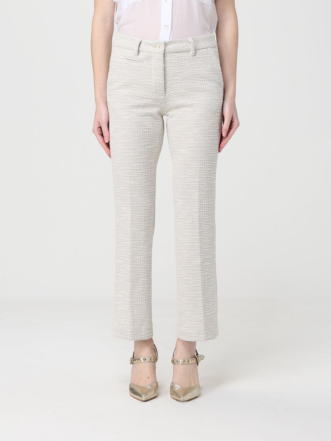 Mason's Cotton Blend Straight Trousers
