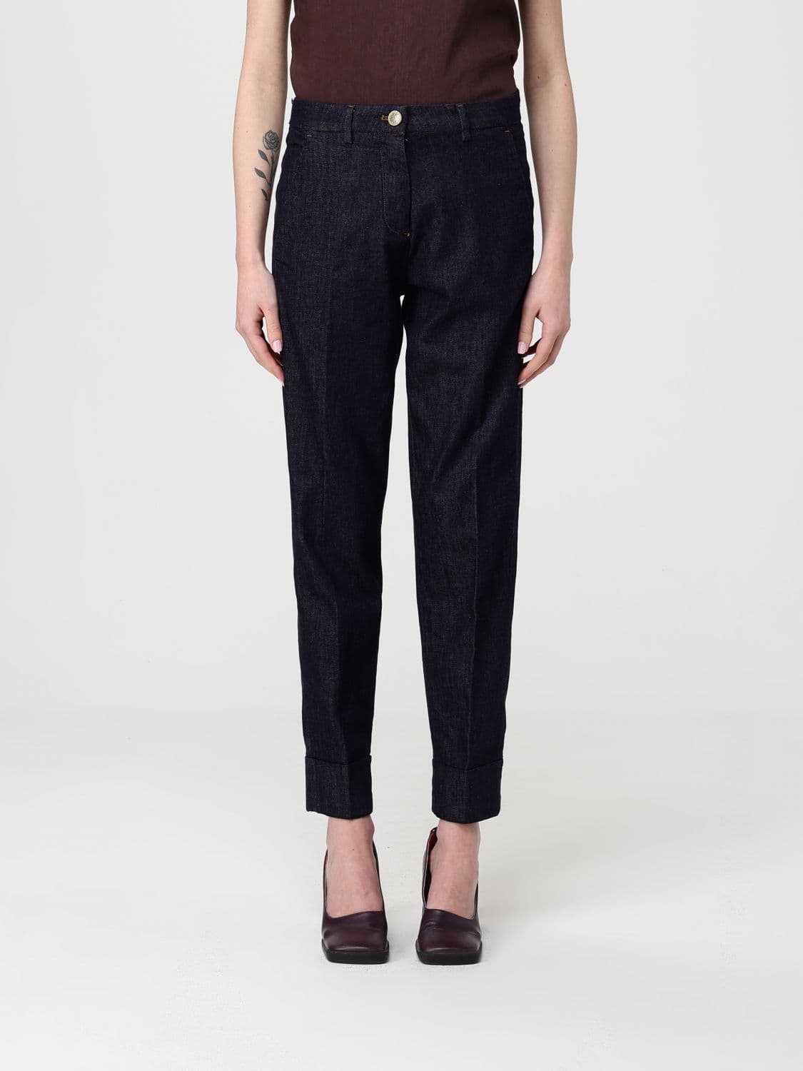 Mason's Stretch Cotton Straight Trousers