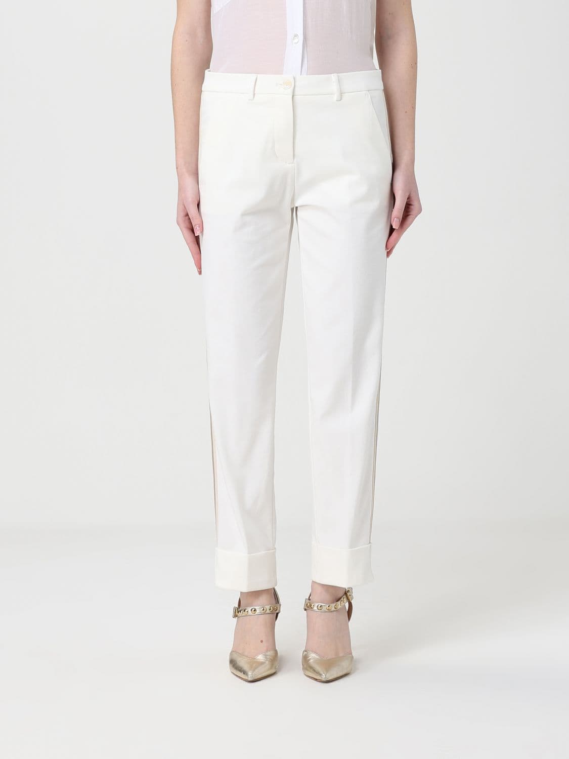 Mason's Cotton Blend Straight Trousers