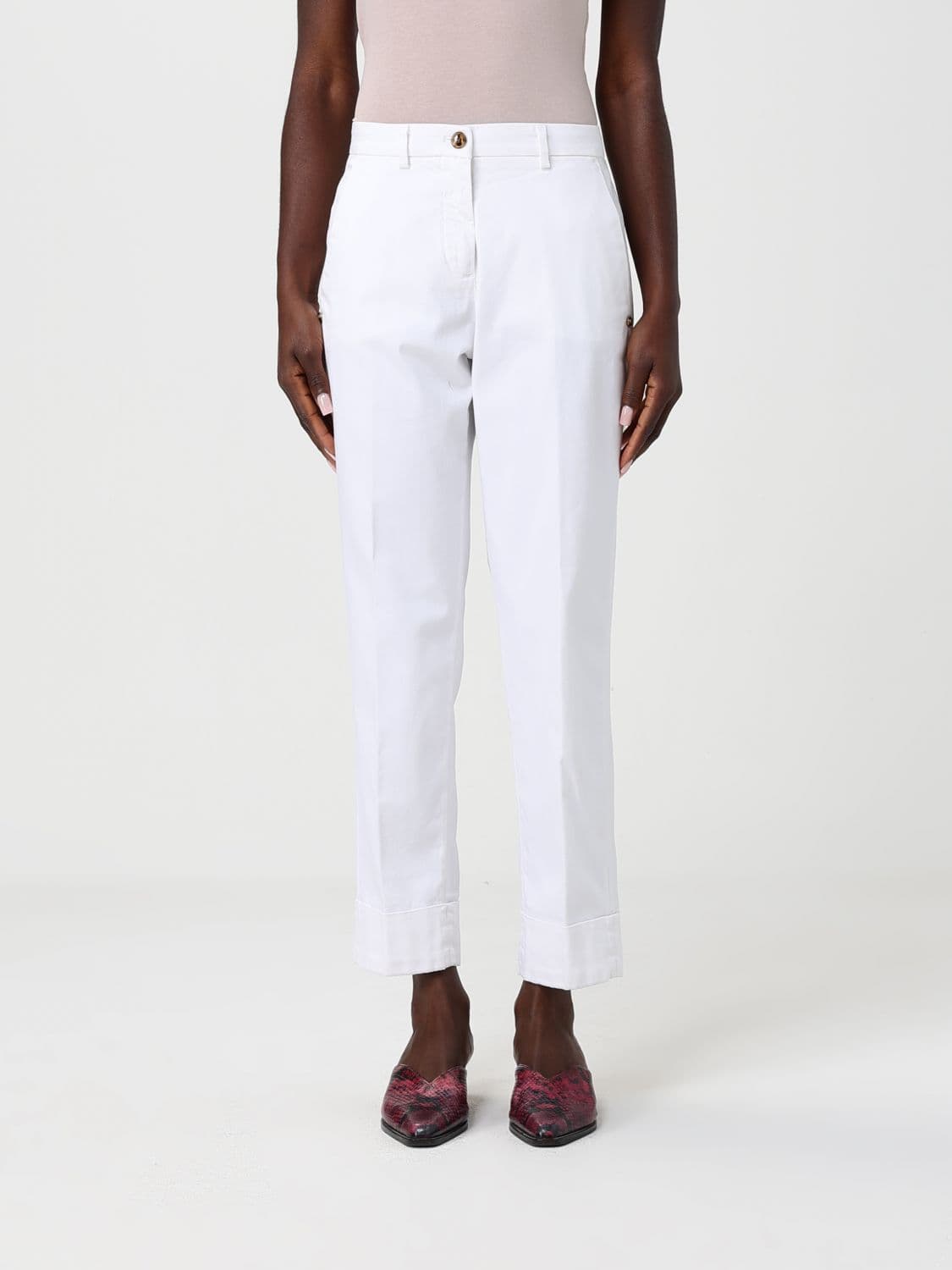 Mason's Stretch Cotton Cropped Fit Trousers