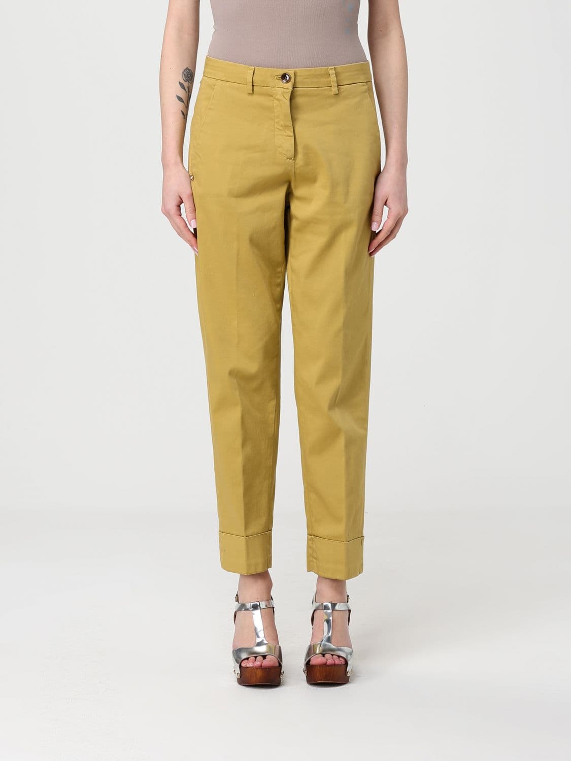 Mason's Stretch Cotton Cropped Fit Trousers