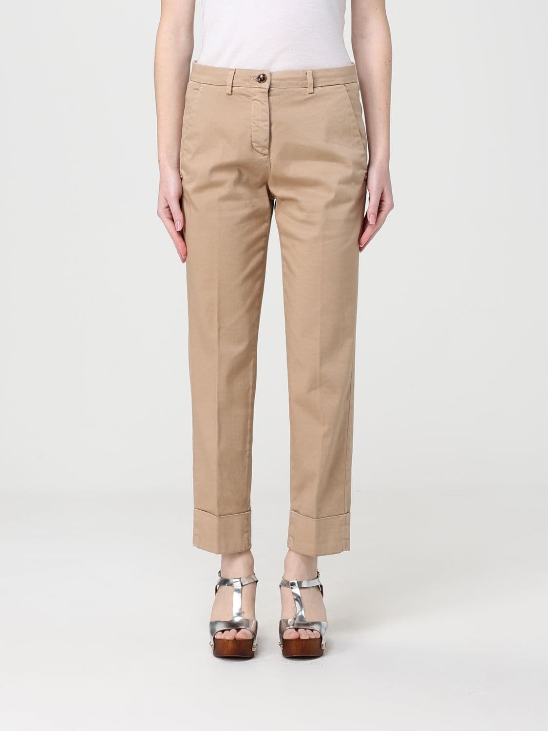 Mason's Stretch Cotton Cropped Fit Trousers