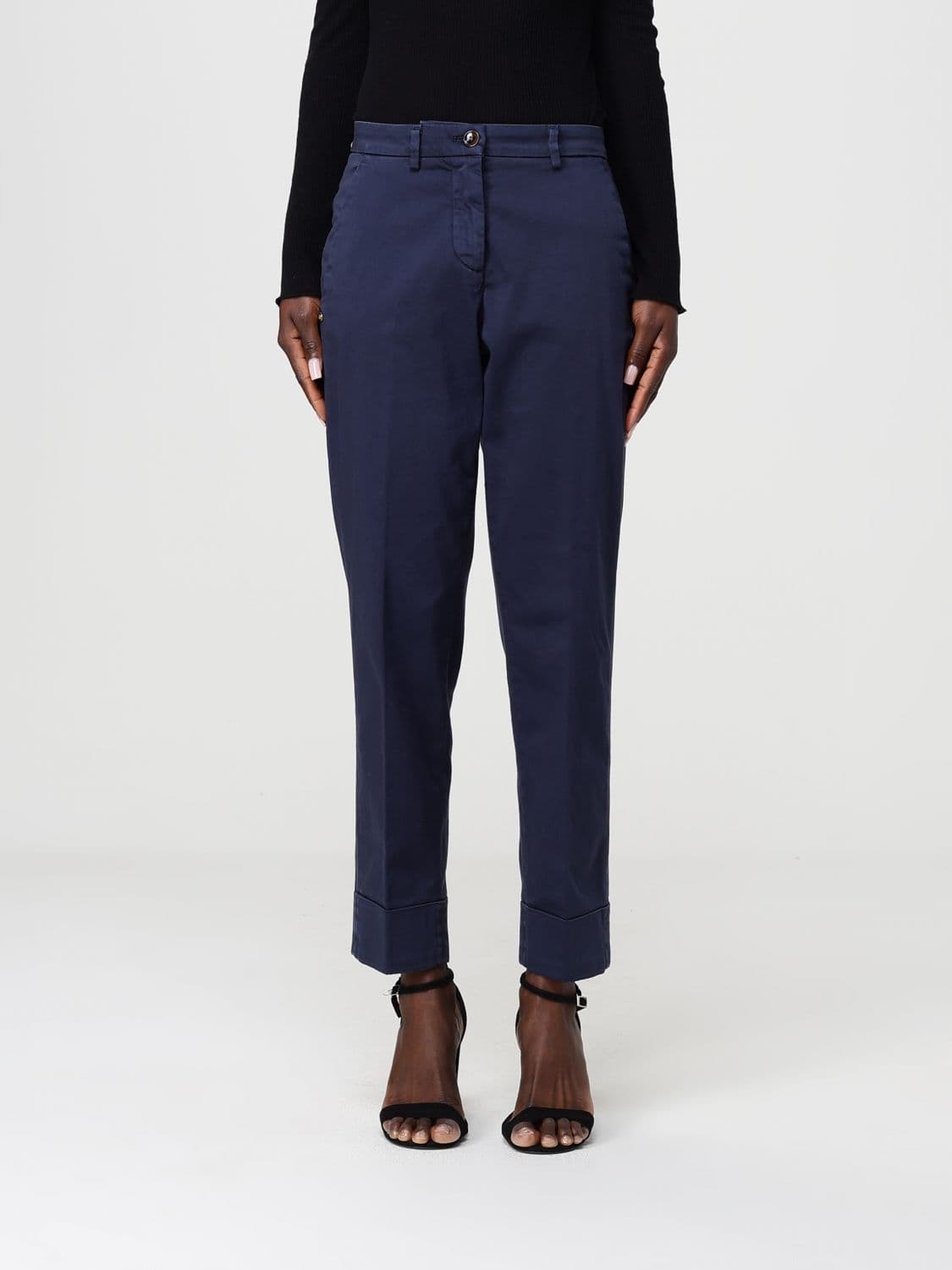 Mason's Stretch Cotton Cropped Fit Trousers
