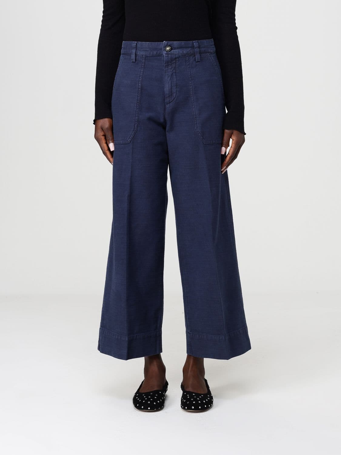 Mason's Cotton Wide Leg Trousers