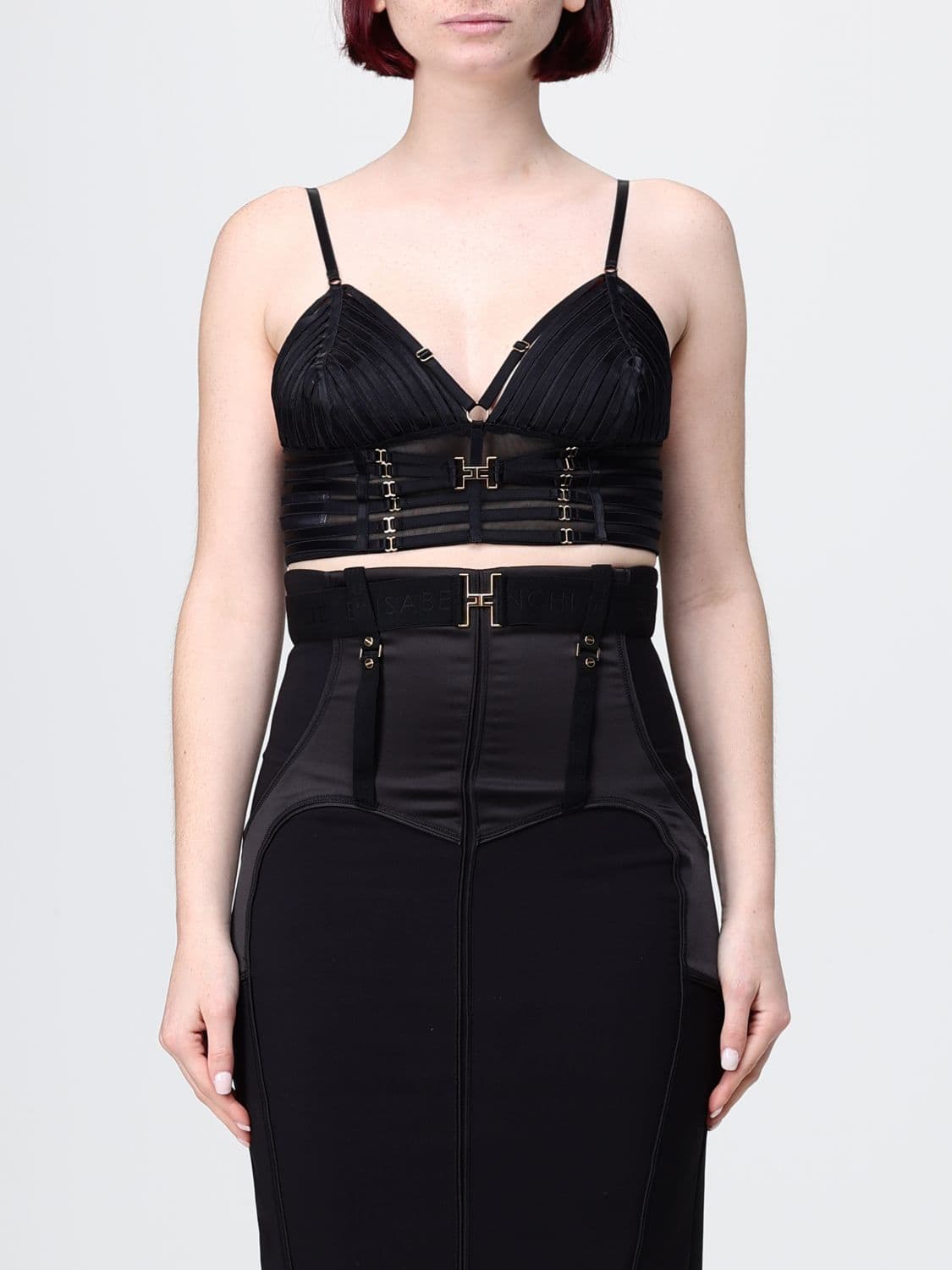 Elisabetta Franchi Cropped Jersey Top