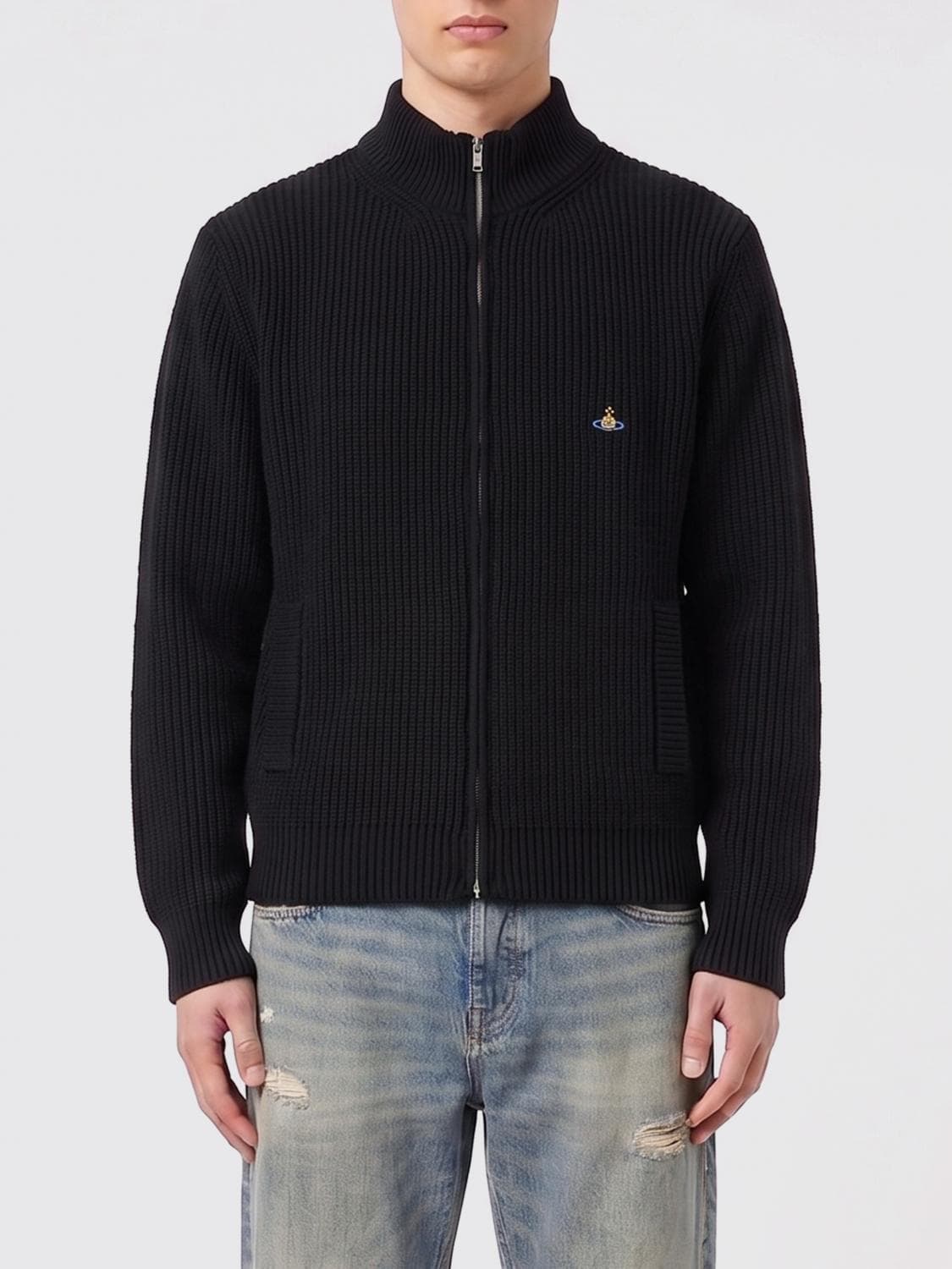 Vivienne Westwood Wool Cardigan With Orb Logo · XL