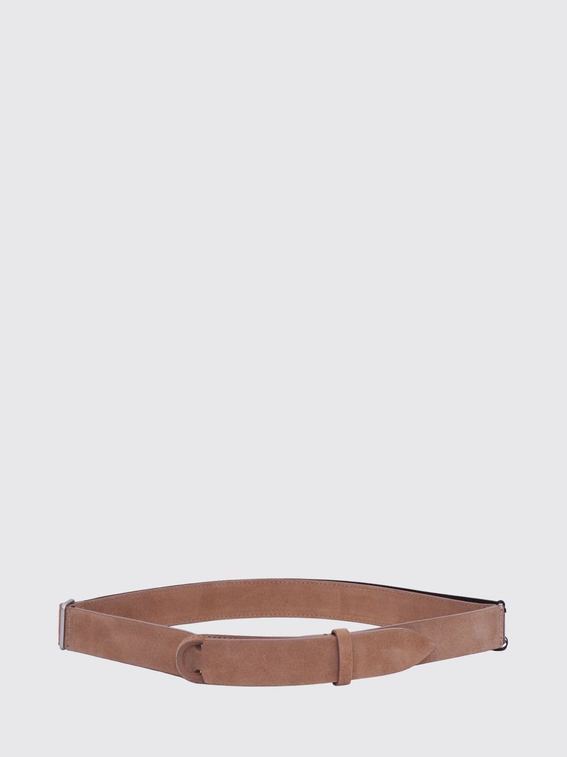 Orciani Nobuckle Suede Belt