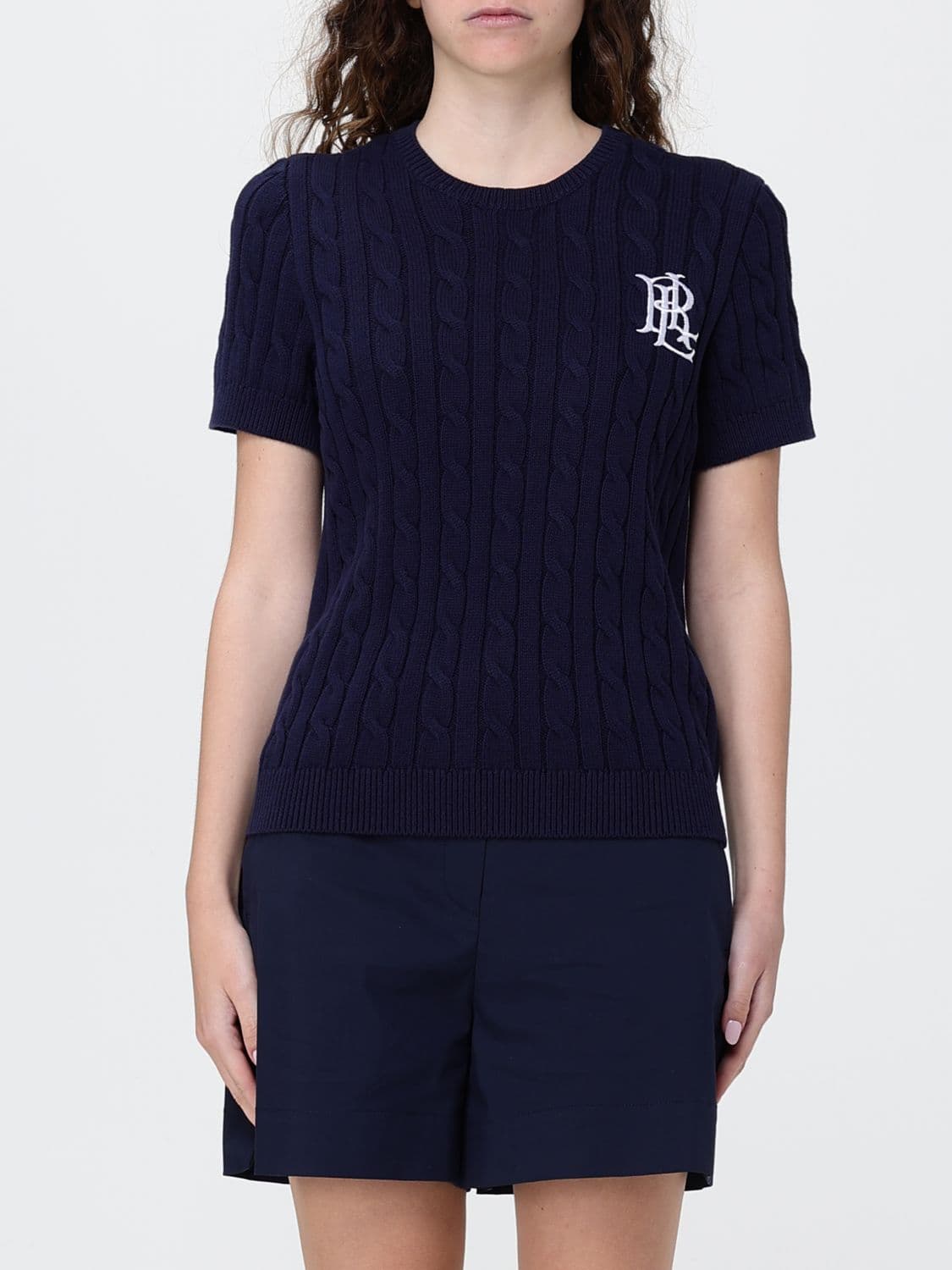 Lauren Ralph Lauren Cotton Sweater with Monogram
