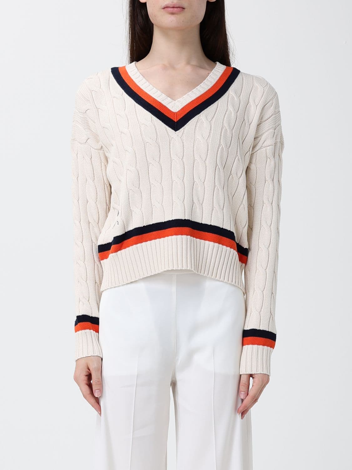 Lauren Ralph Lauren Cotton V-Neck Sweater