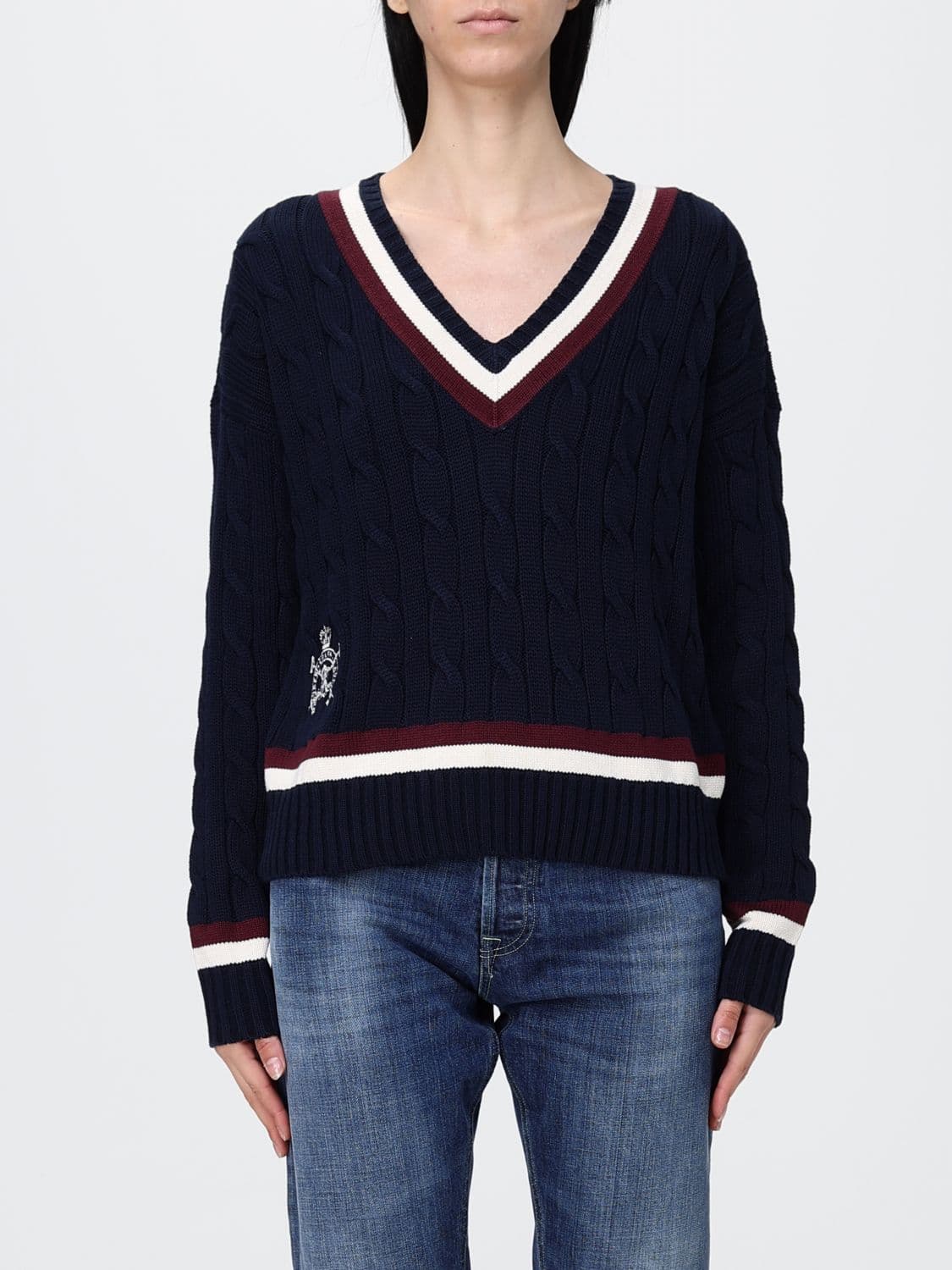 Lauren Ralph Lauren Cotton V-Neck Sweater