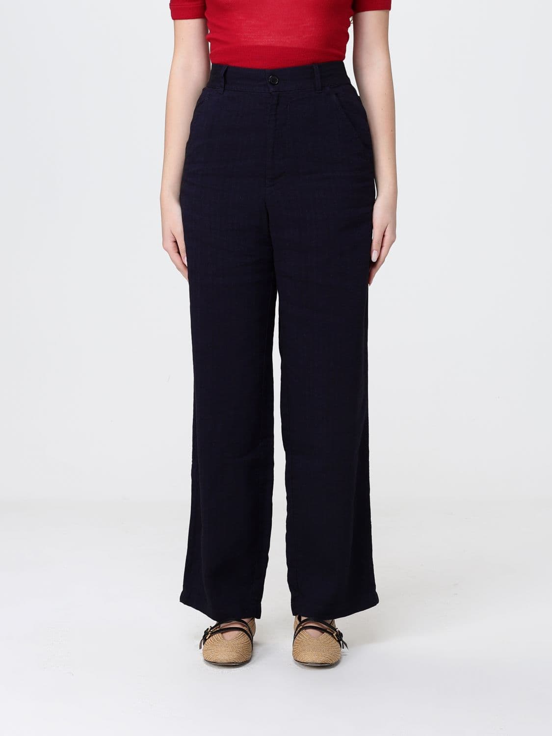 Barena Wide-Leg Linen Blend Trousers