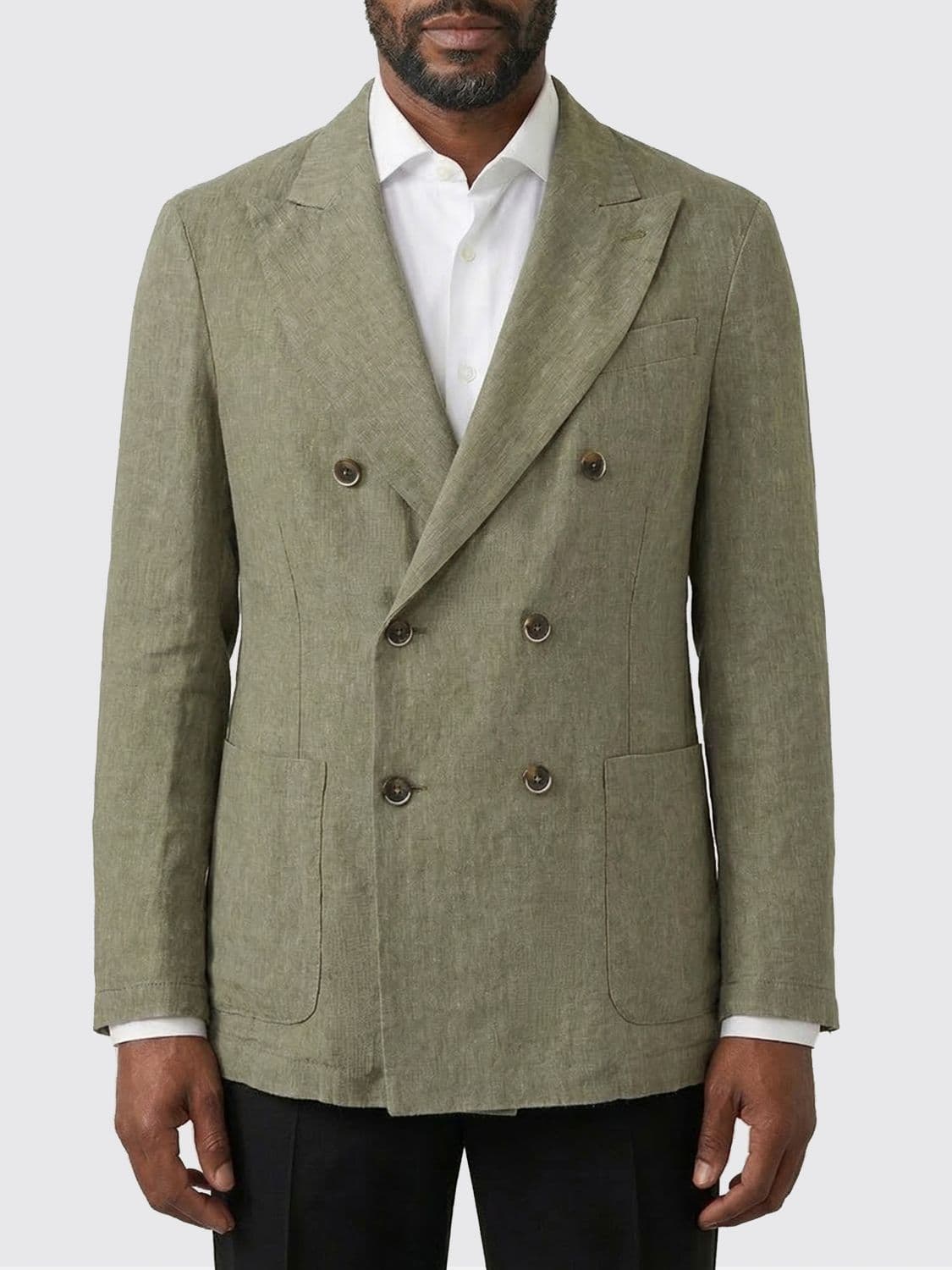Barena Double-Breasted Linen Blazer