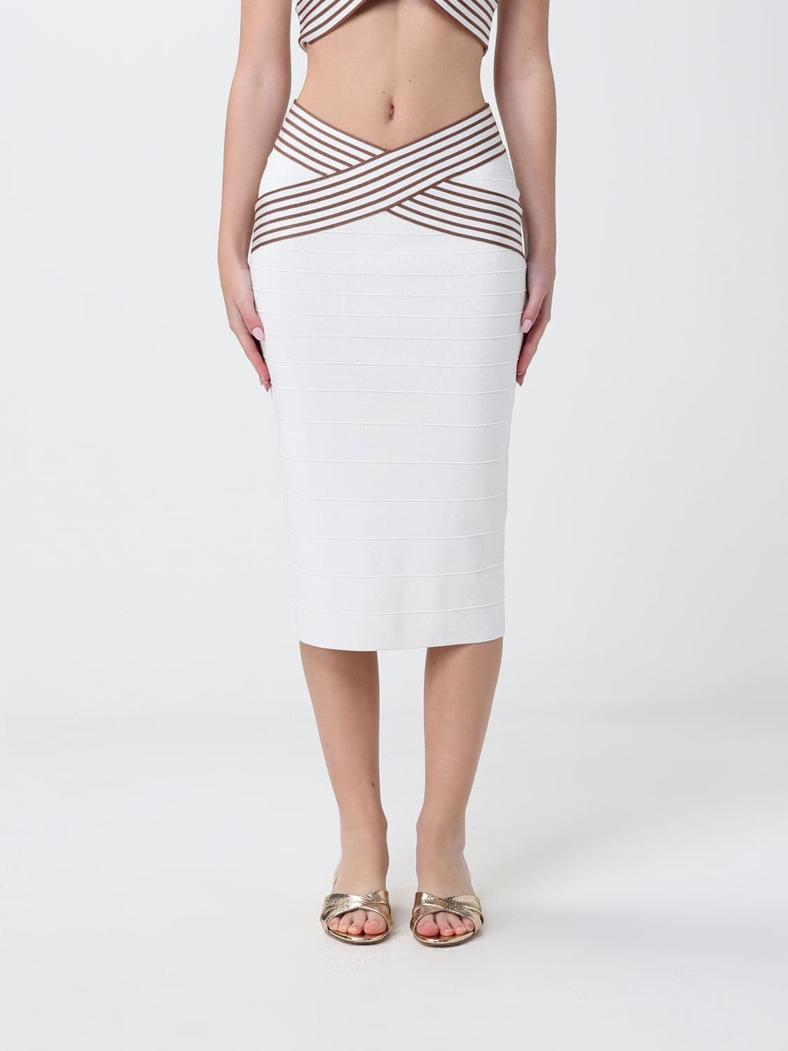 Elisabetta Franchi Jersey Midi Skirt
