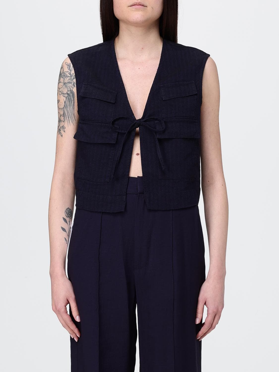 Barena Linen Blend Vest