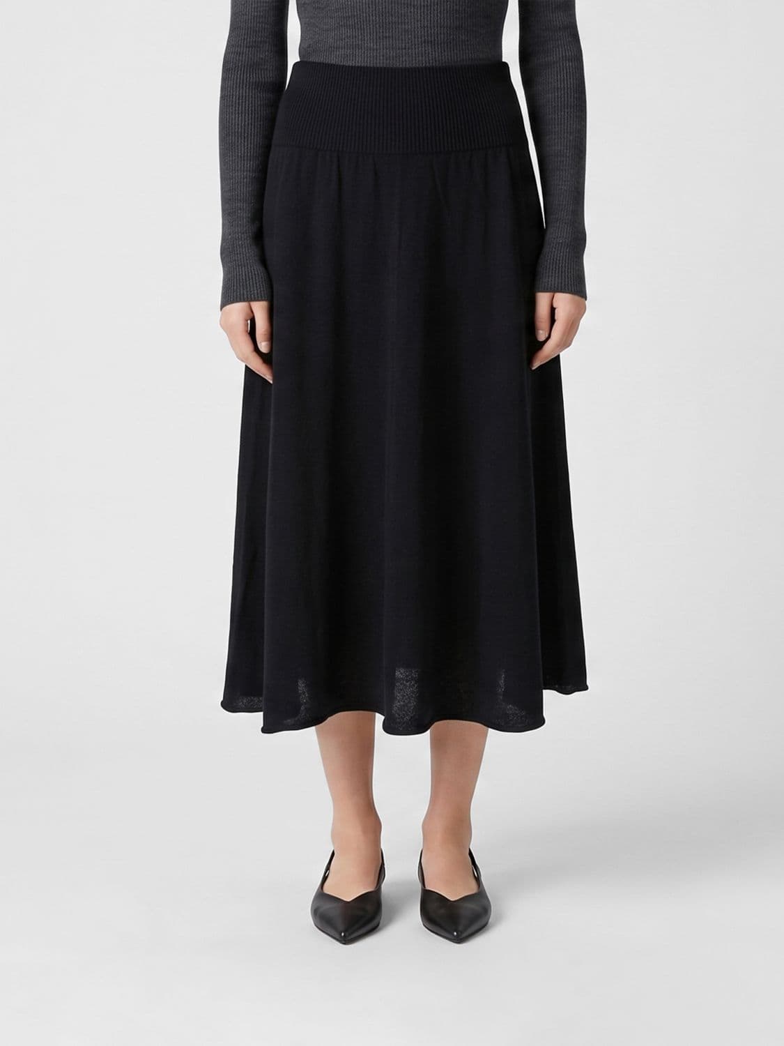 Extreme Cashmere Wool and Cashmere Midi Skirt · OS