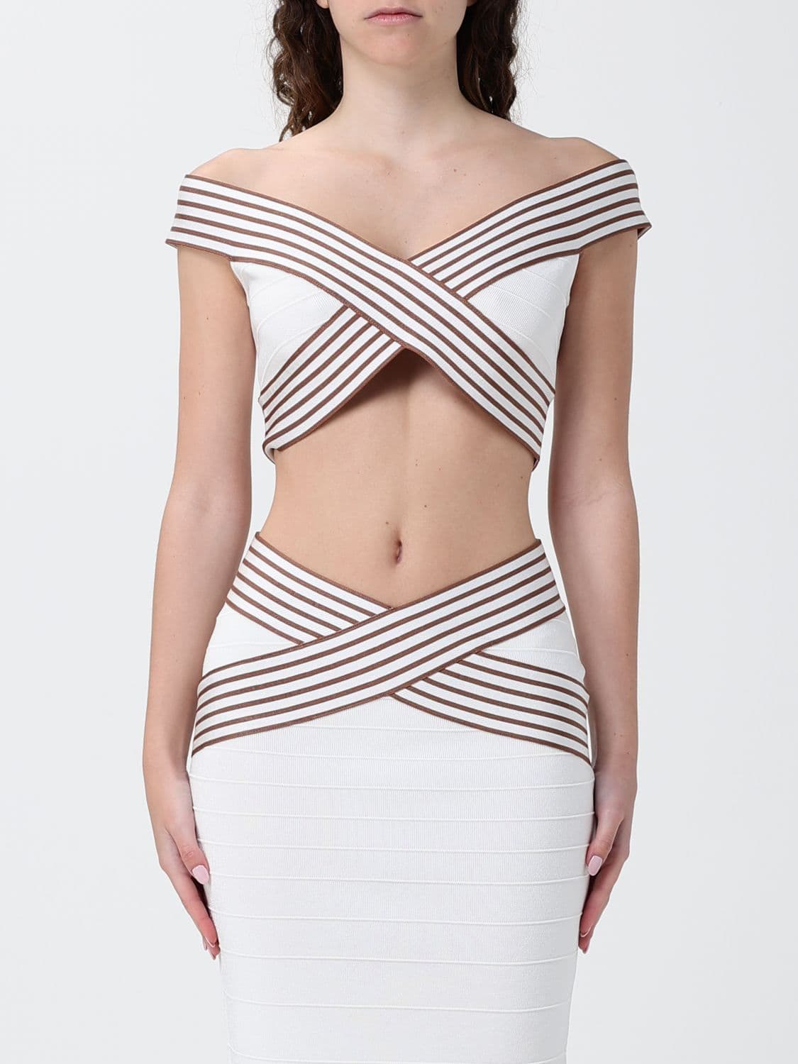Elisabetta Franchi Cropped Fit Jersey Top