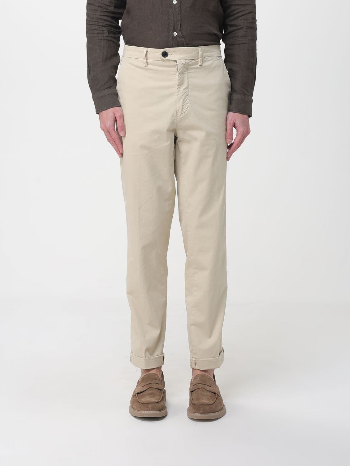 Mason's Slim Fit Stretch Cotton Trousers