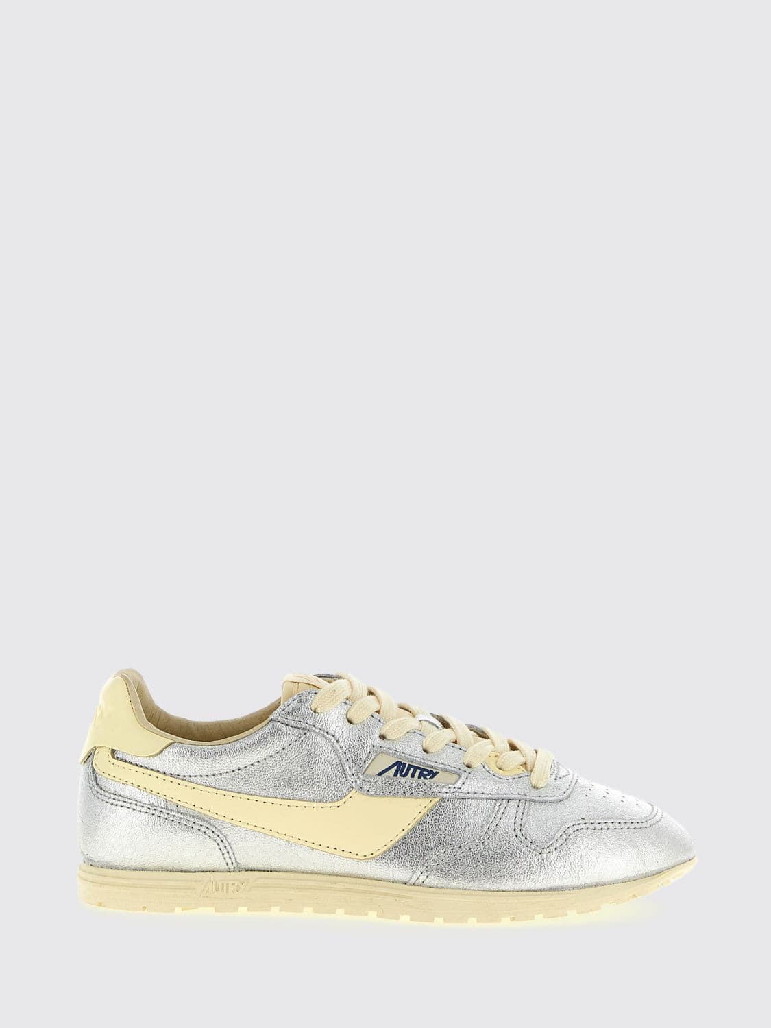 Autry Windspin Laminated Leather Sneakers