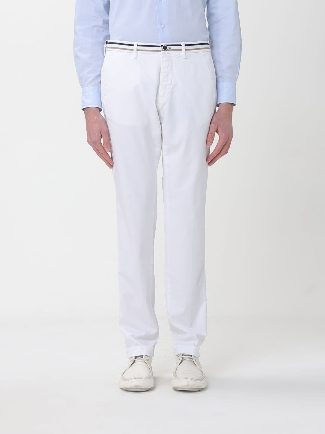 Mason's Cotton and Wool Blend Chino Trousers