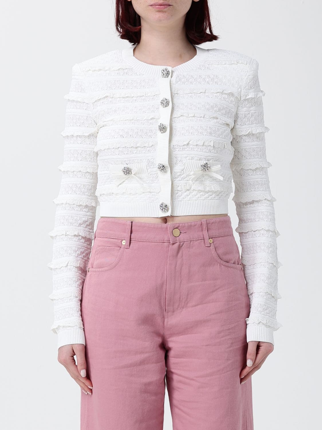 Self-Portrait Viscose Blend Cardigan