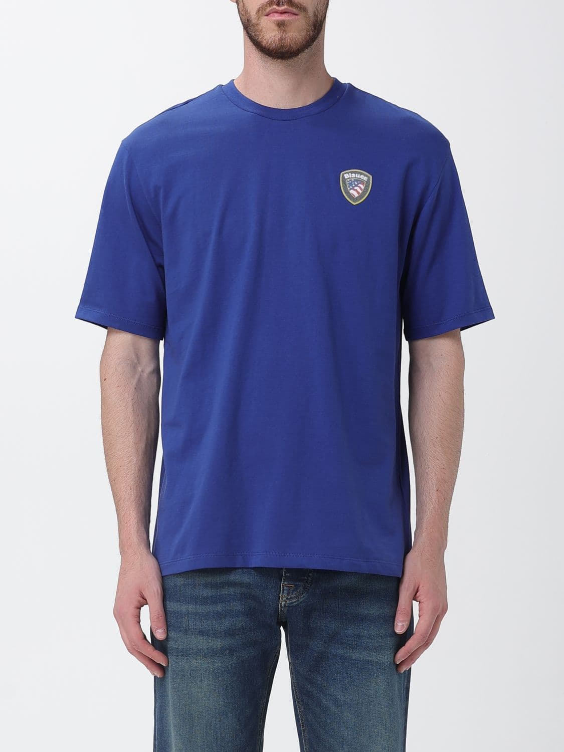 Blauer Basic Cotton T-shirt with Logo · L