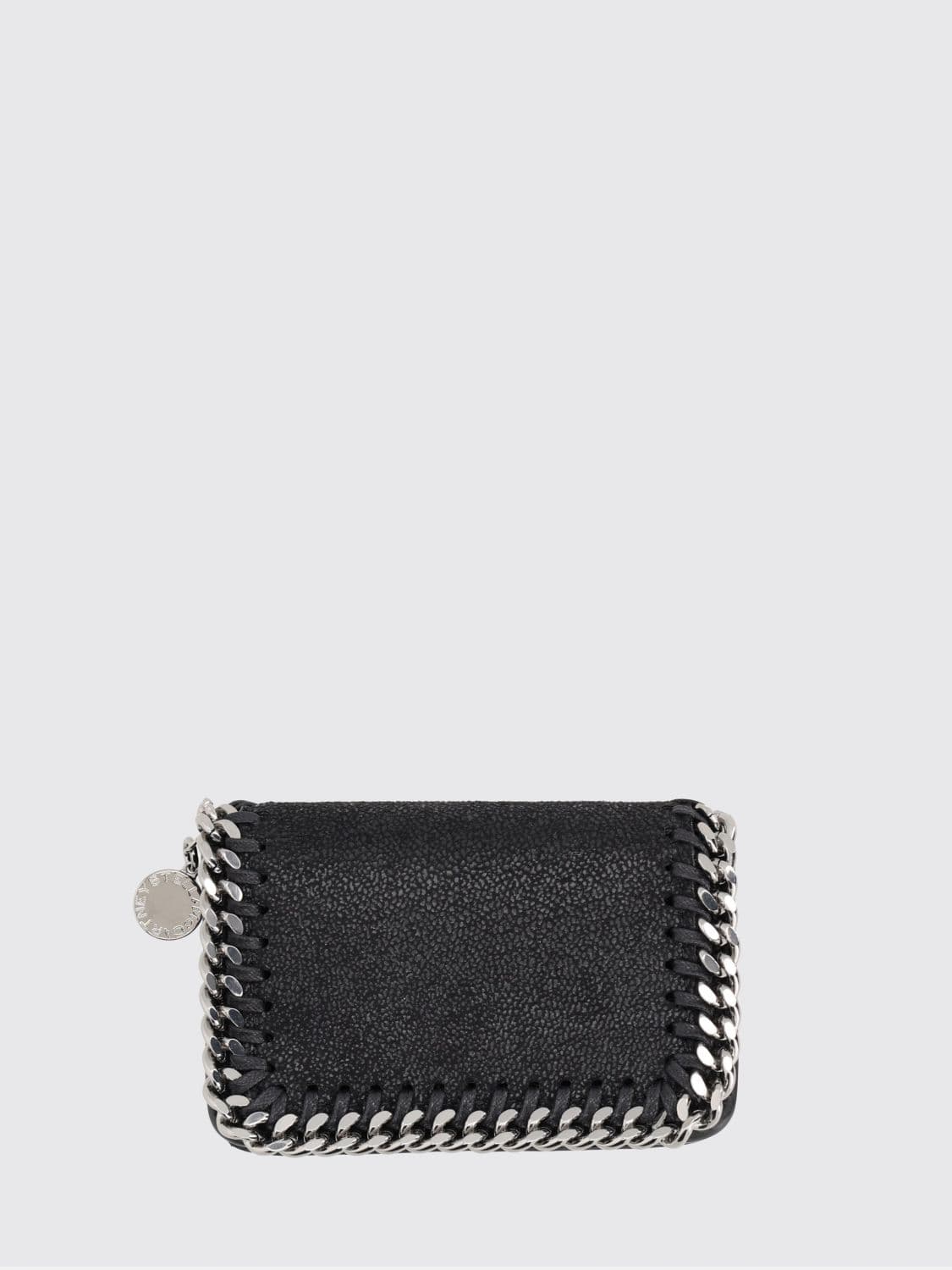 Stella Mccartney Falabella Crackled Synthetic Suede Wallet
