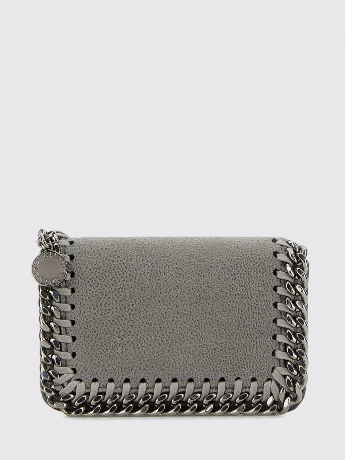 Stella Mccartney Falabella Crackled Synthetic Suede Wallet