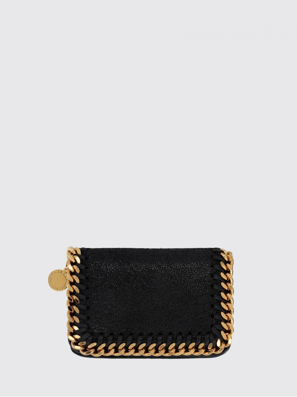 Stella Mccartney Falabella Crackled Synthetic Suede Wallet