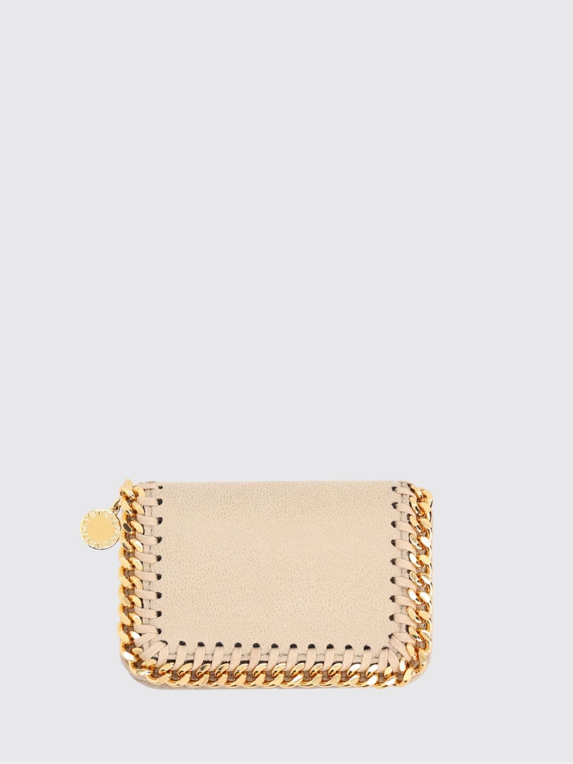 Stella Mccartney Falabella Crackled Synthetic Suede Wallet