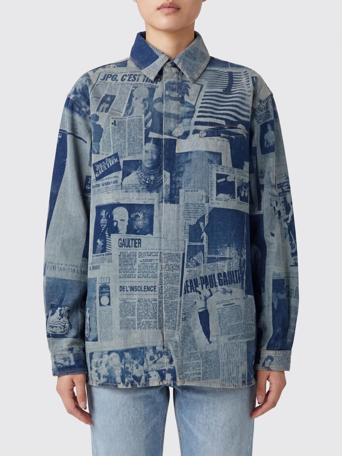 Jean Paul Gaultier Shirt In Printed Cotton