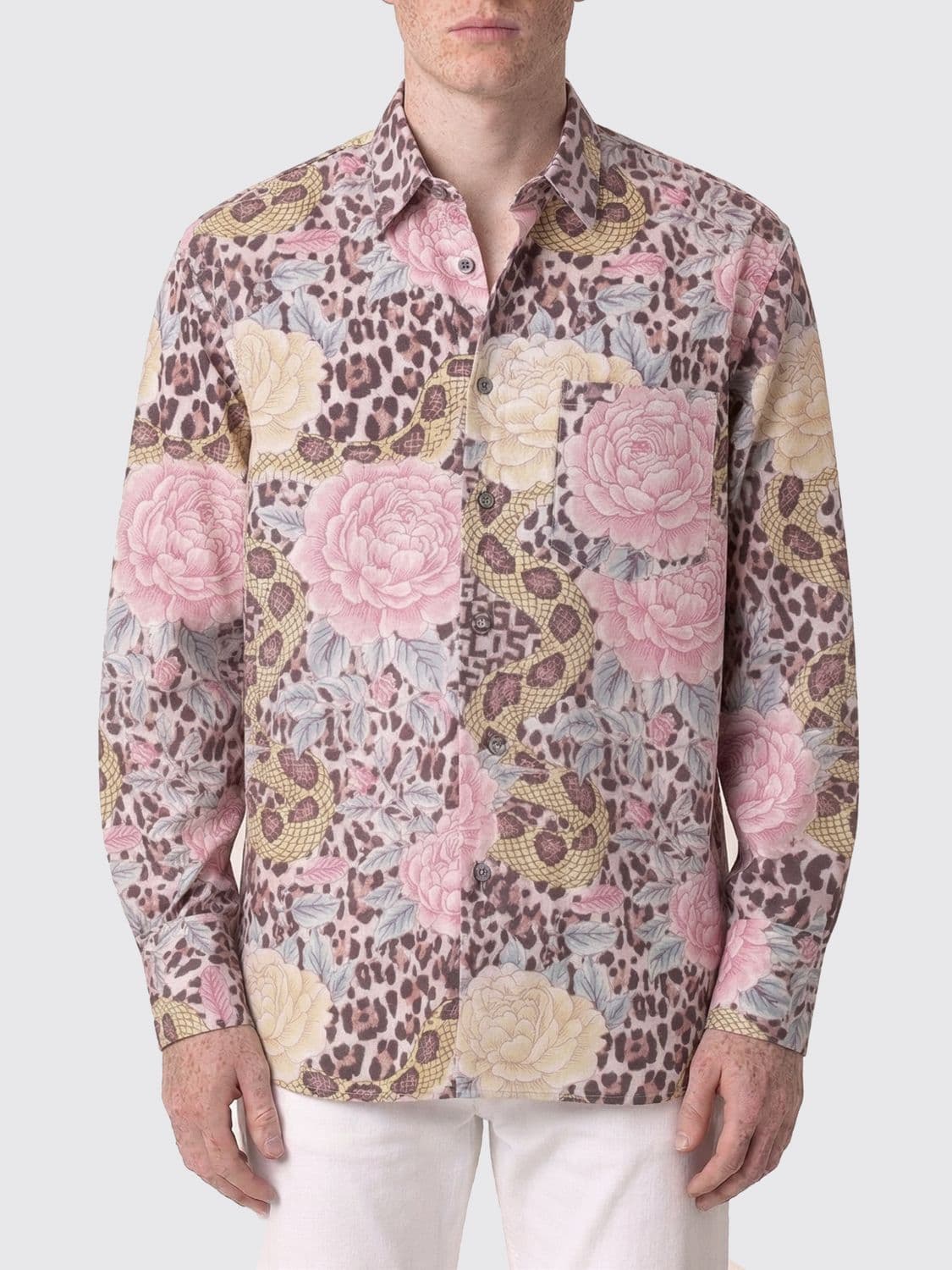 Gcds Shirt In Viscose With Print