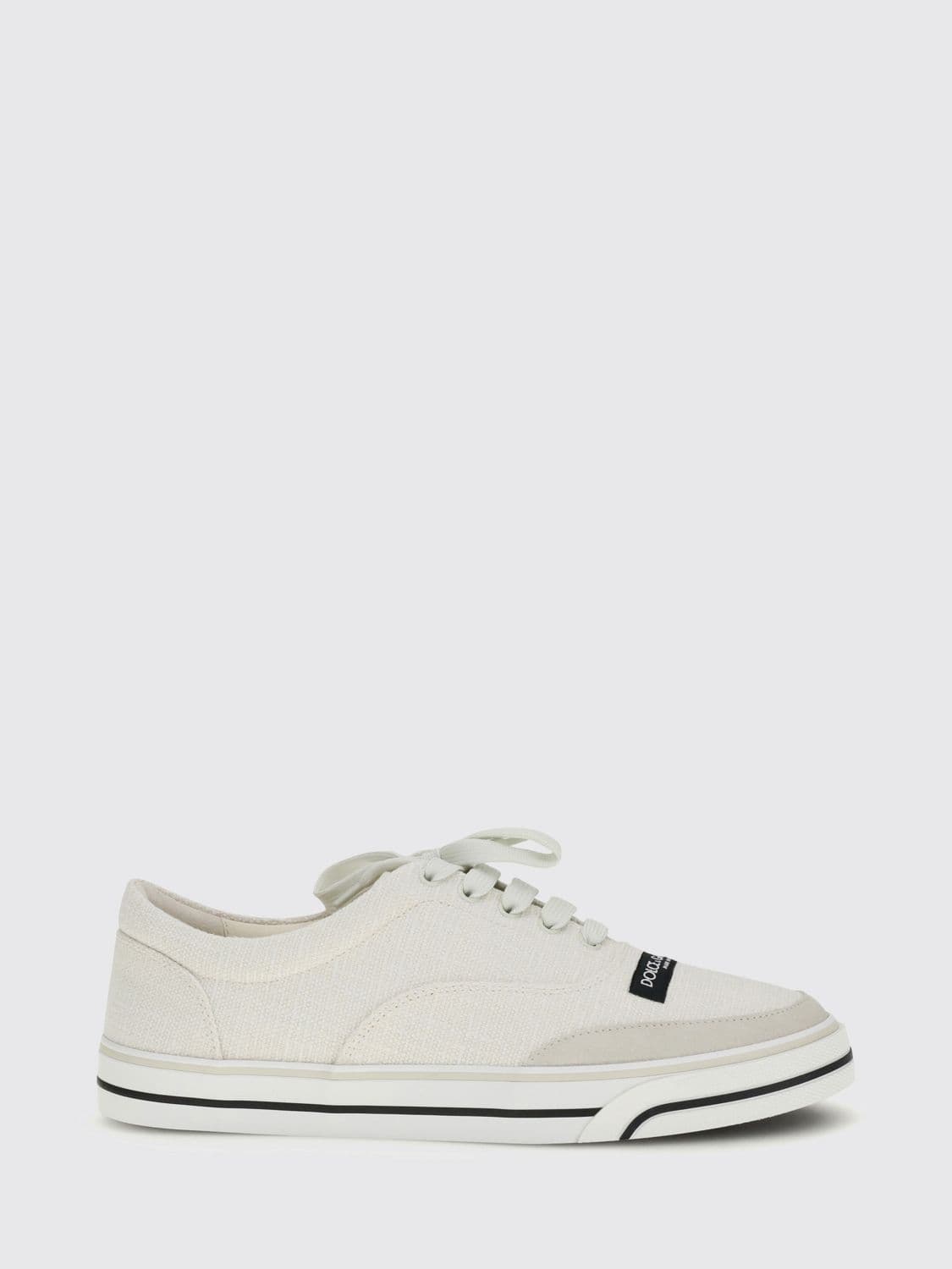 Dolce & Gabbana DG Sailing Sneakers In Linen Blend Canvas