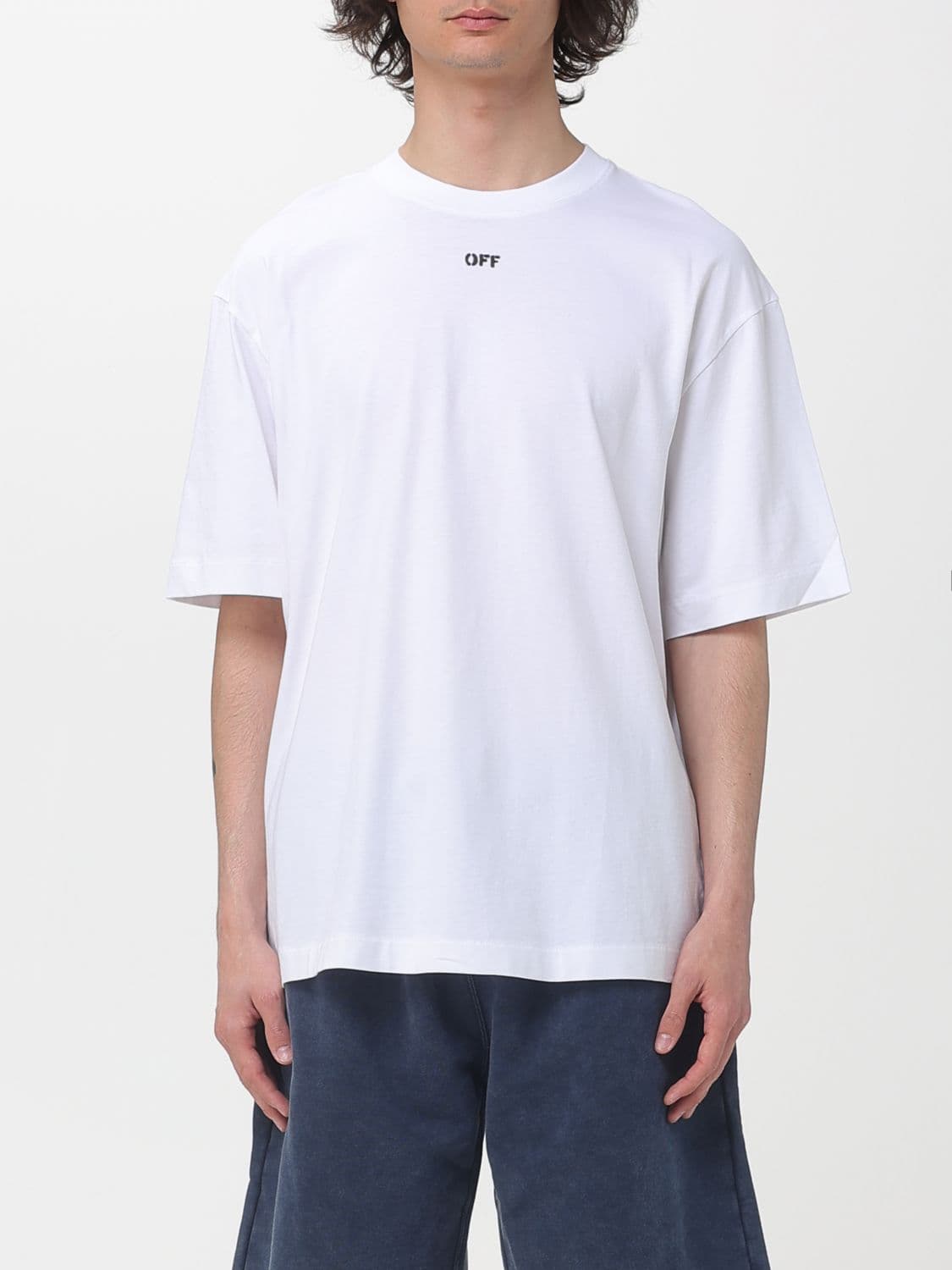 Off-White Cotton Crewneck T-Shirt