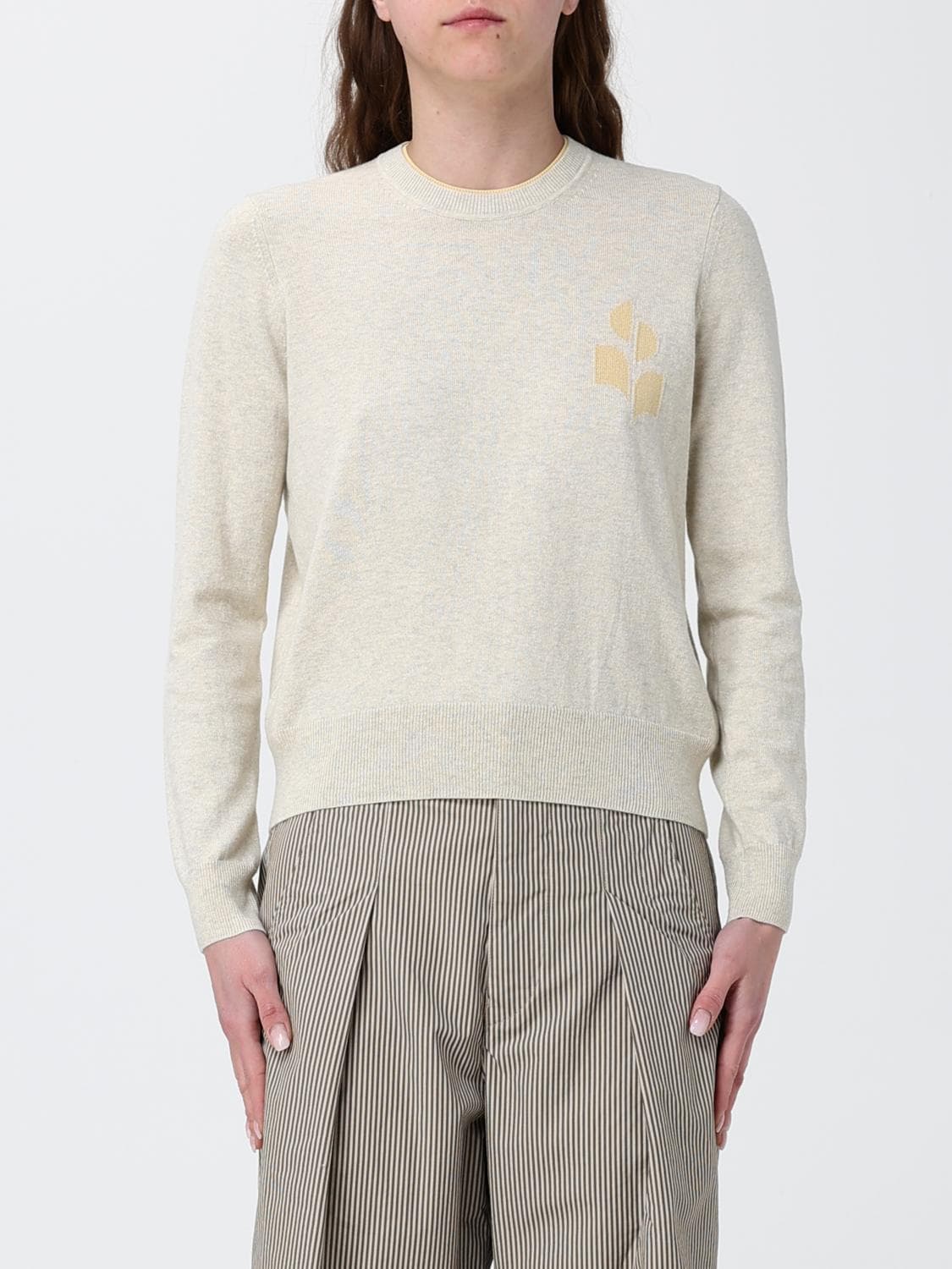 Isabel Marant Etoile Wool and Cotton Crewneck Pullover